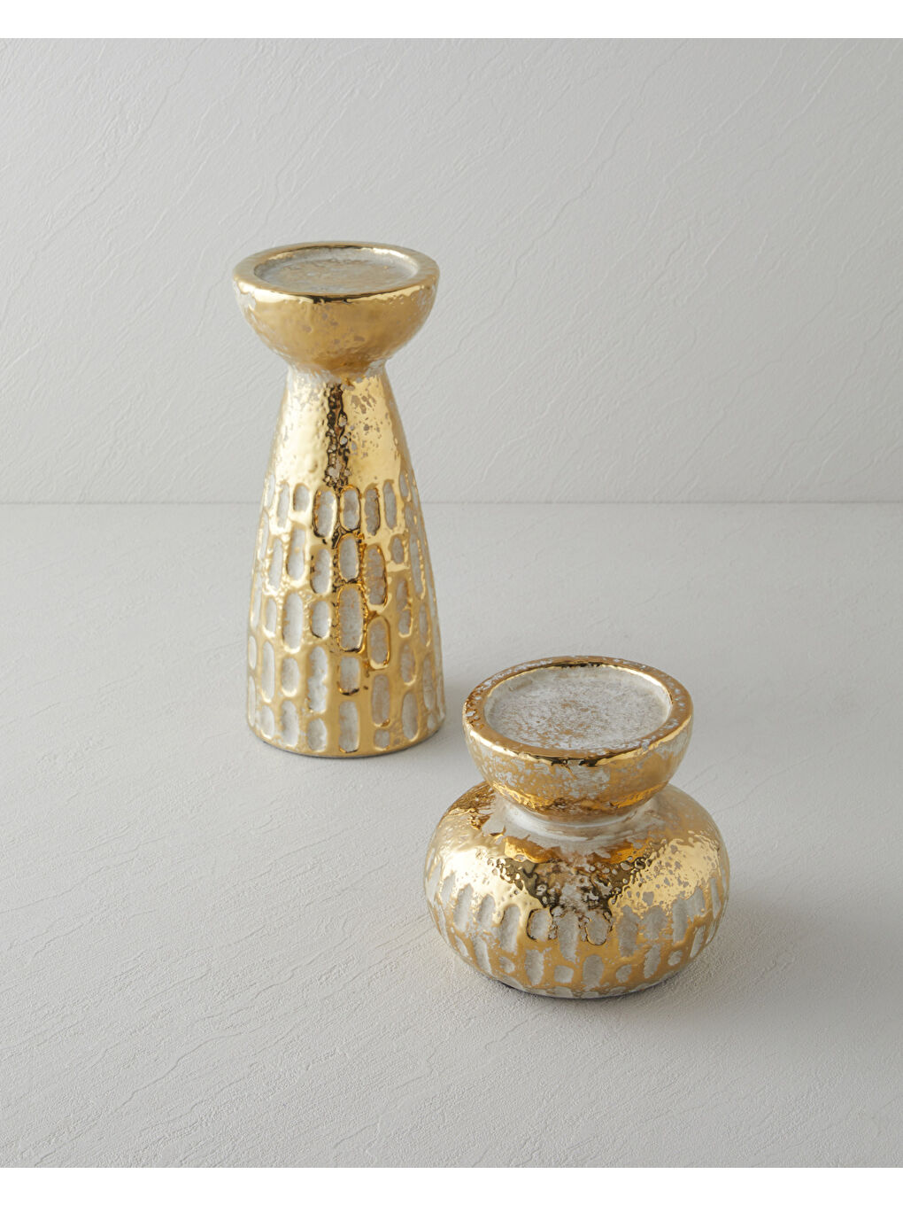 Sarı Silda Mumluk 25,5 cm Bronz-3