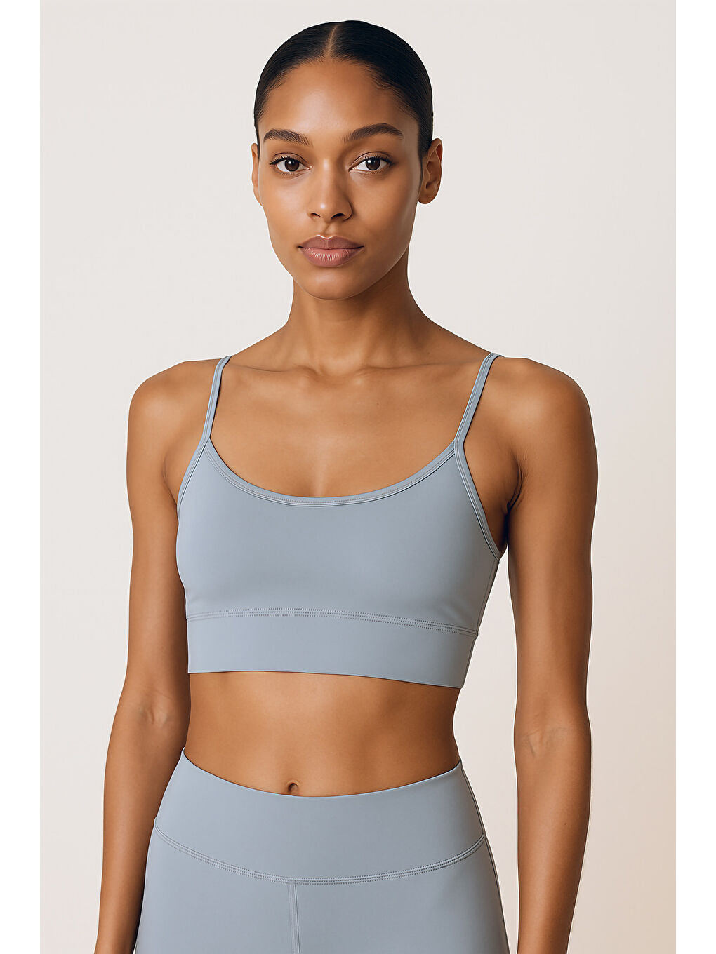 Mavi İnce Askılı Toparlayıcı Spor Büstiyer