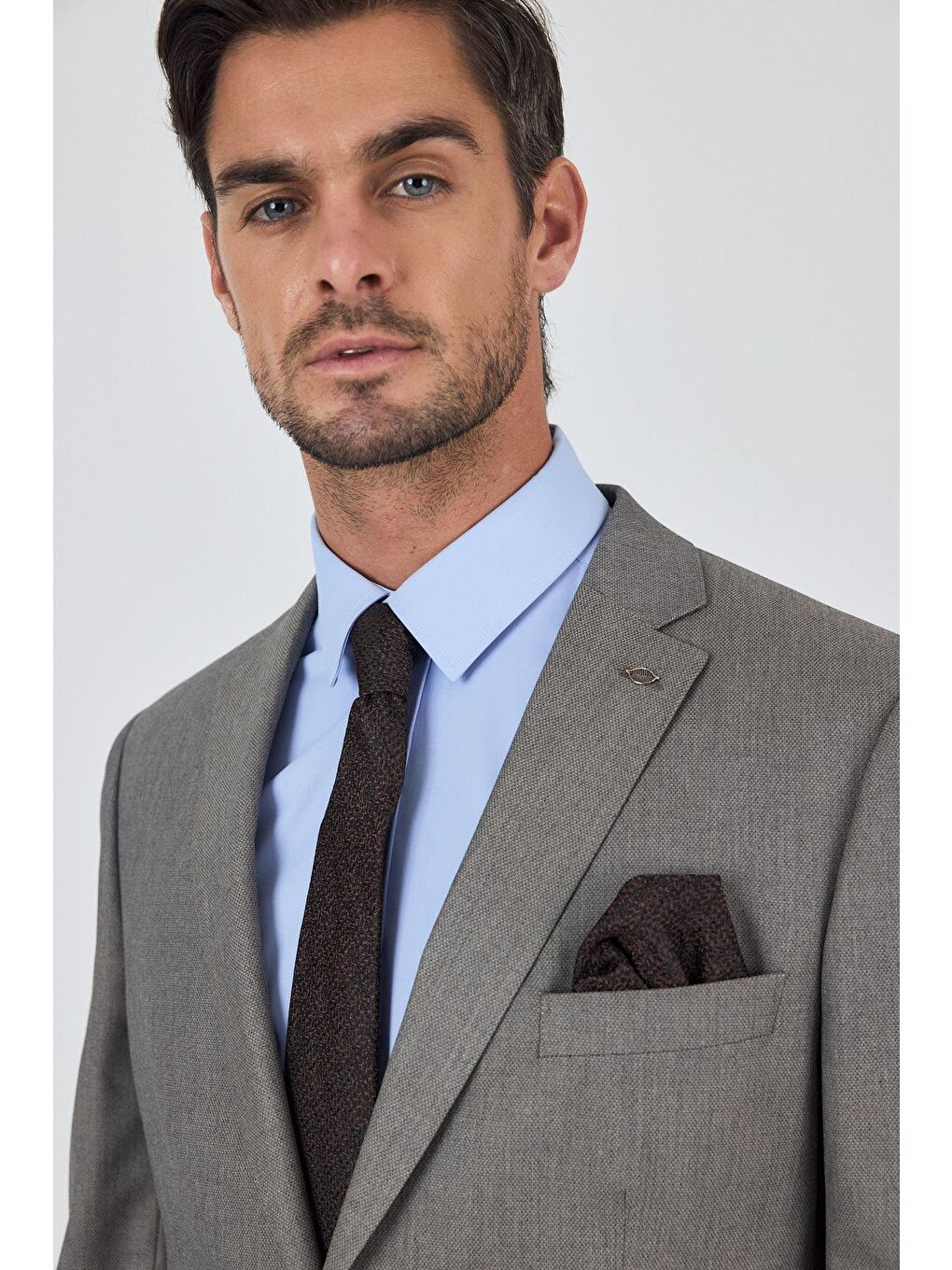 Bej Mono Yaka Esnek 6 Drop Comfort Fit Classic Takım Elbise 1001250152-4