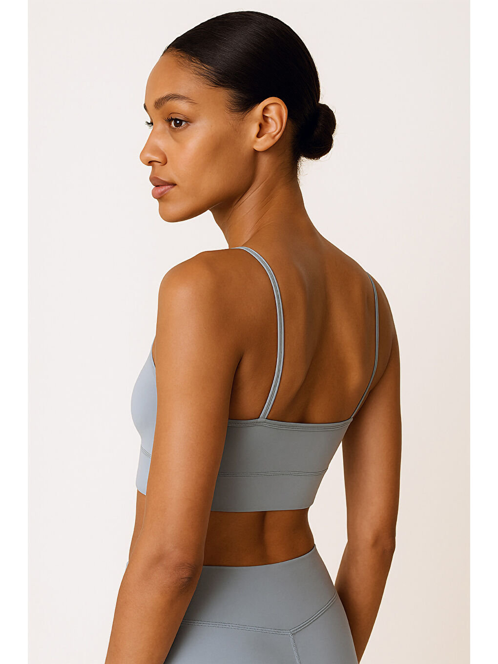 Mavi İnce Askılı Toparlayıcı Spor Büstiyer-1