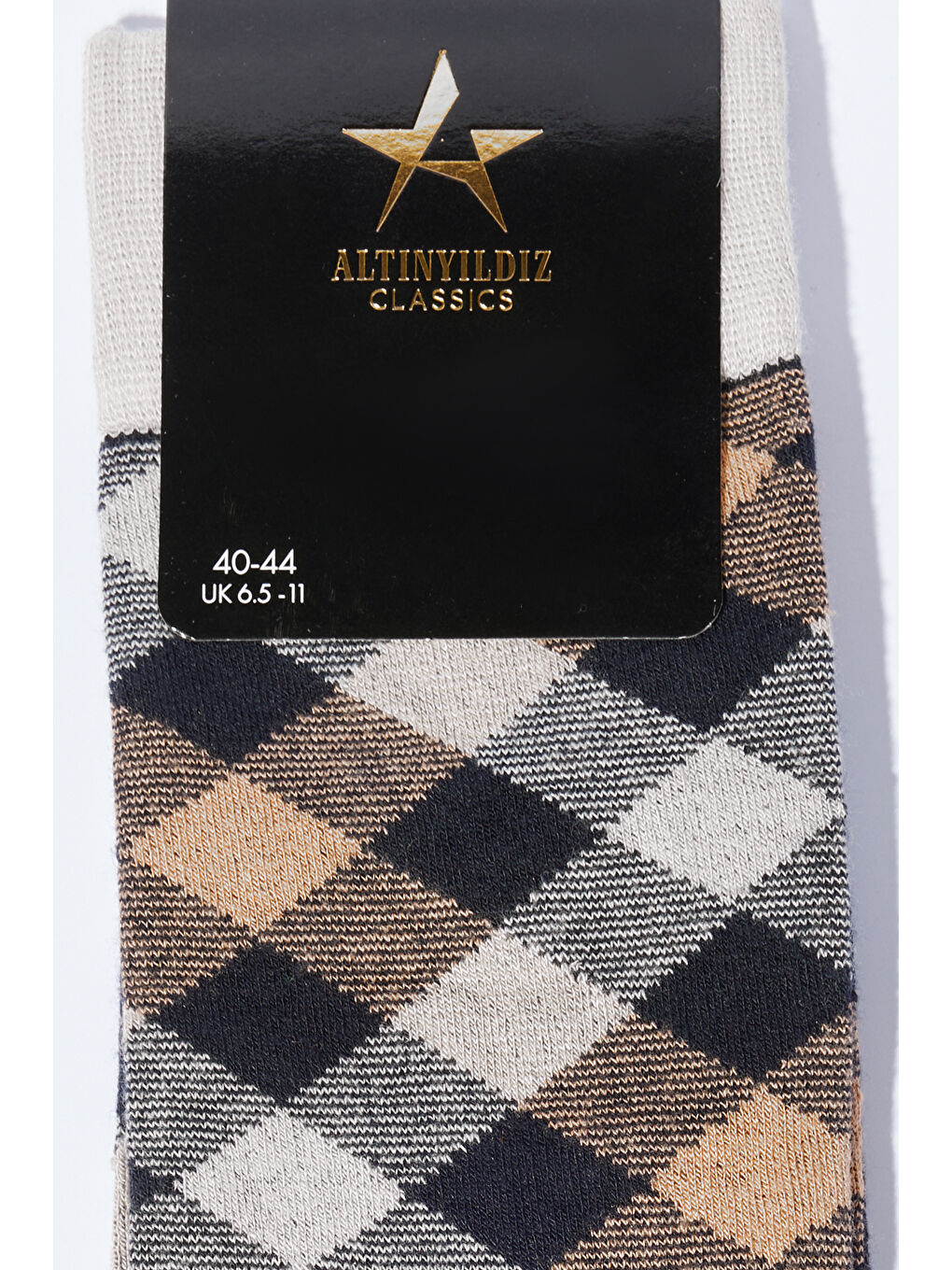 Erkek Gri-Lacivert Desenli Gri Lacivert Bambulu Casual Soket Çorap-1