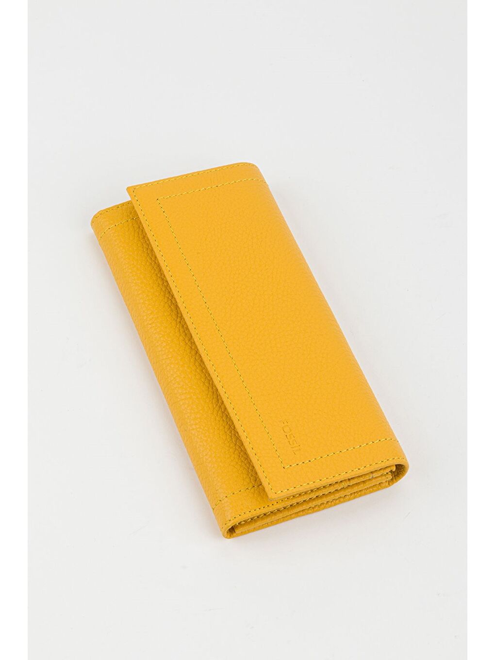 Sarı Kutulu Hakiki Deri Buz Mavi Kadın El Portföyü Uzun Cüzdan-2