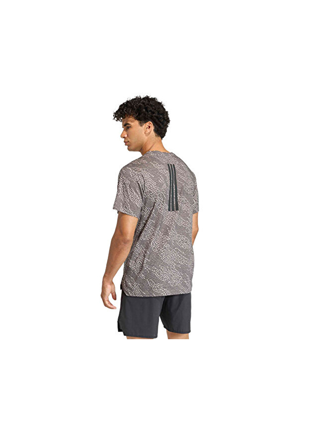 D4t Aop Tee Erkek Antrenman Tişörtü Kf3098 Gri-1