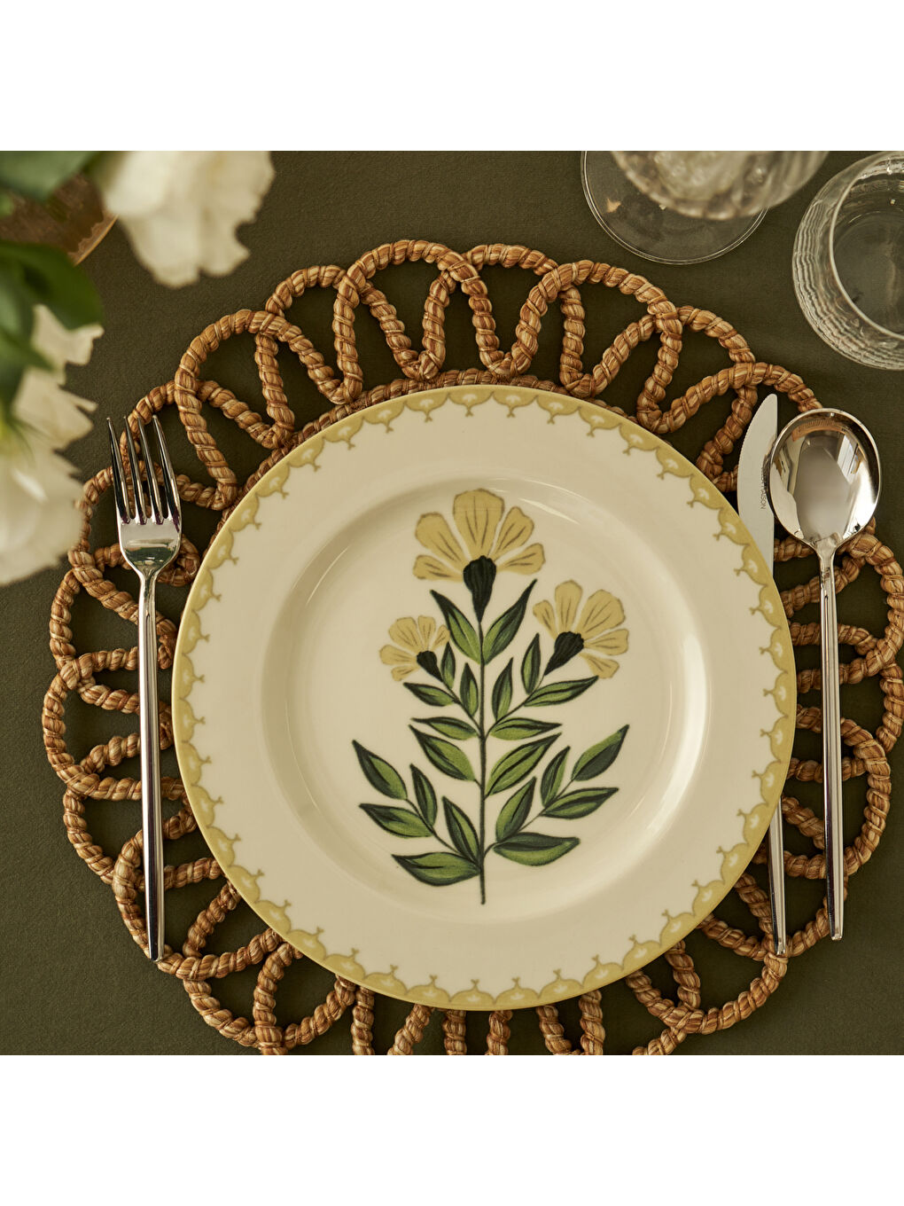 Karışık Lena Porselen 12 Parça 4 Kişilik Yemek Takımı-3