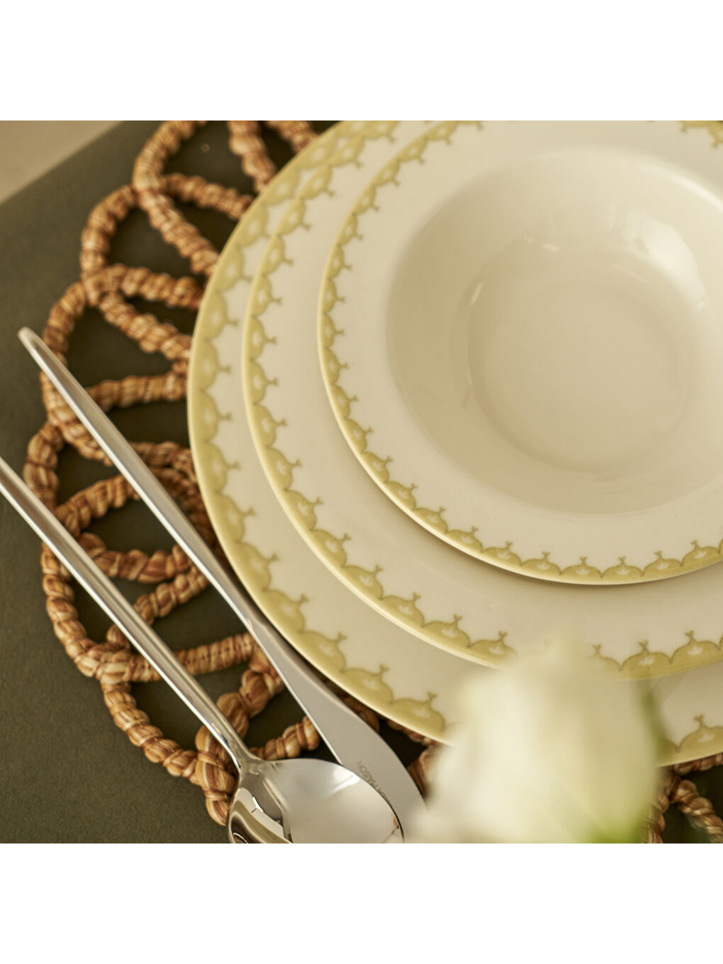 Karışık Lena Porselen 12 Parça 4 Kişilik Yemek Takımı-4