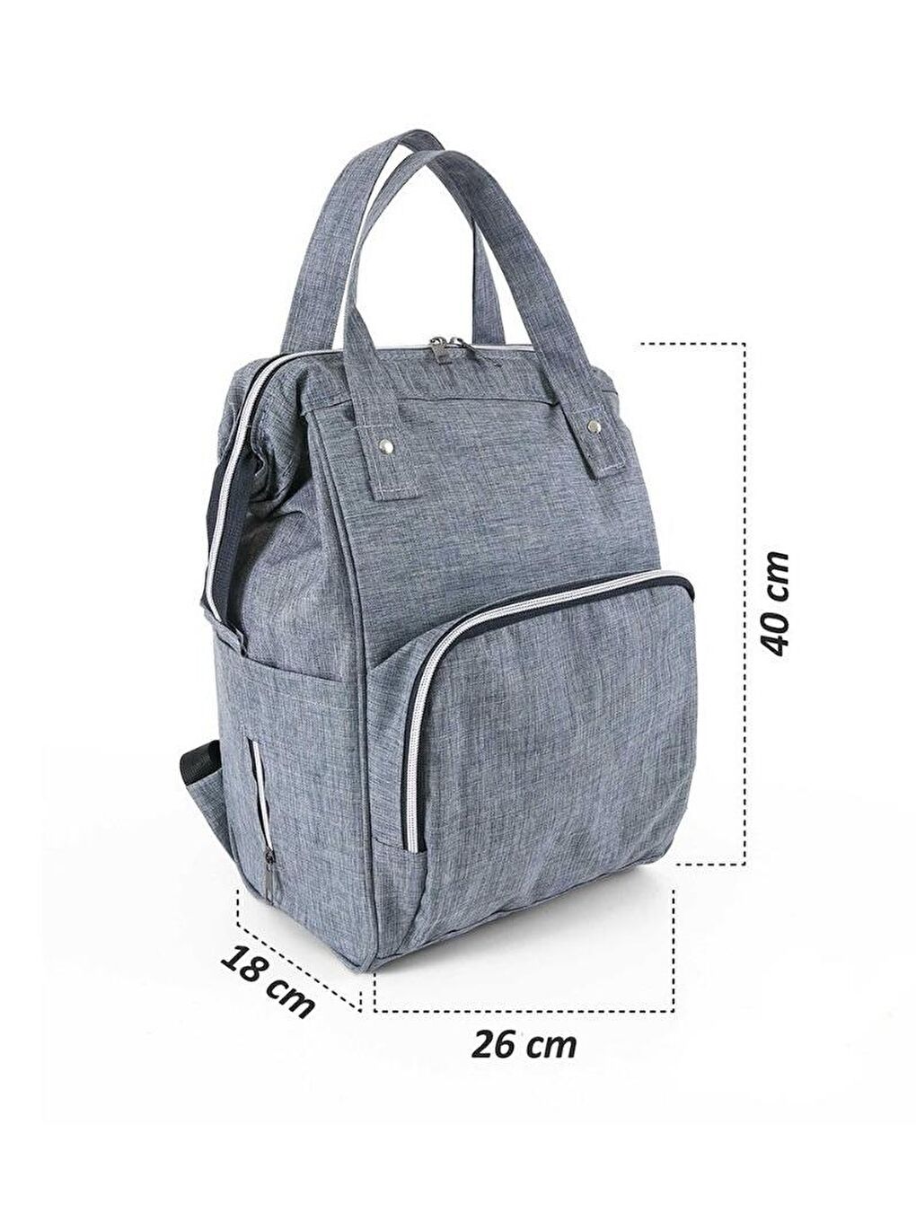 Anne Bebek Bakım Sırt Çantası Biberon Termoslu Sıvı Geçirmez Bebek Çantası-5