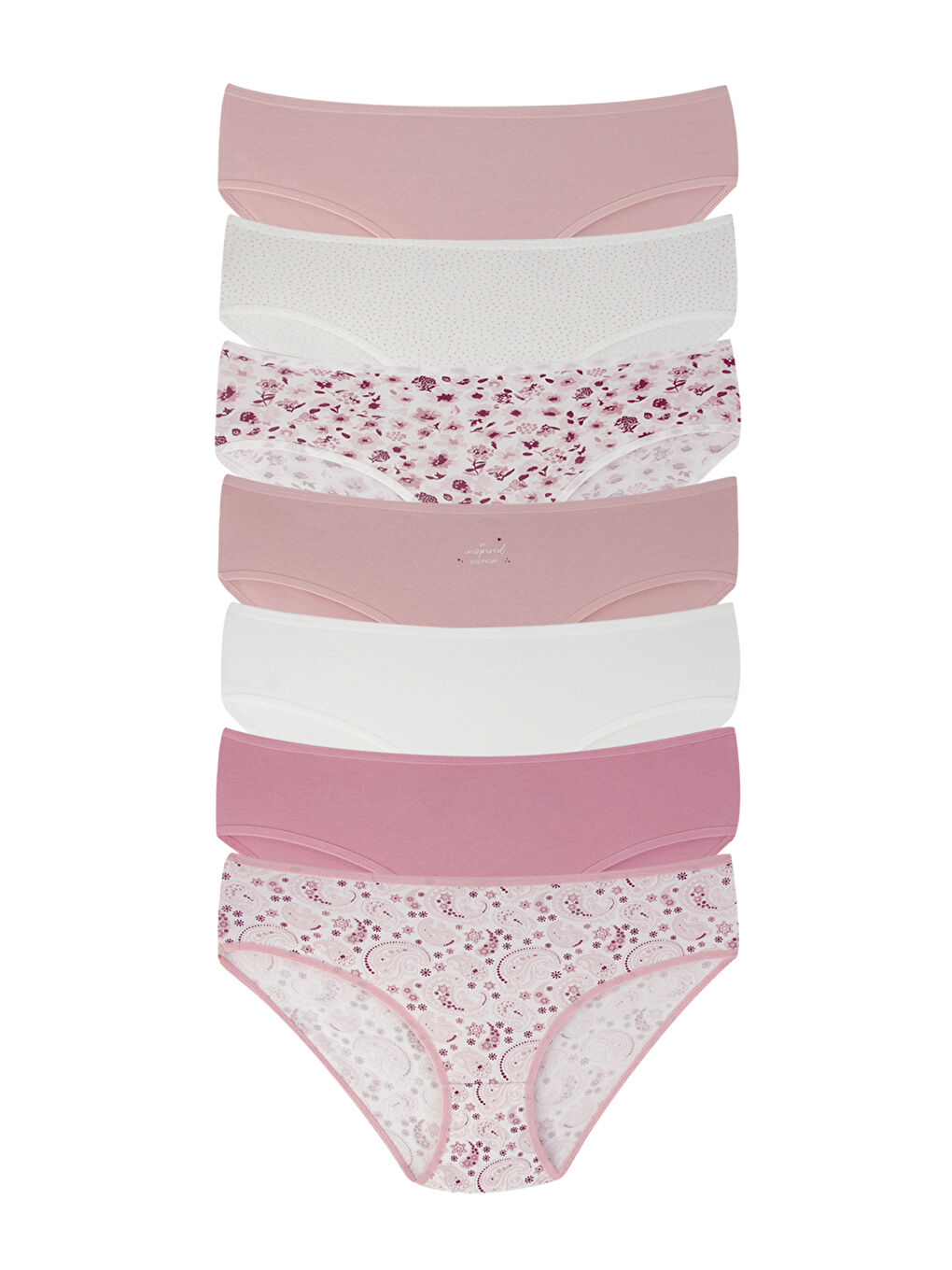 Karışık Kadın Çok Renkli Pamuklu Külot 7'li Paket