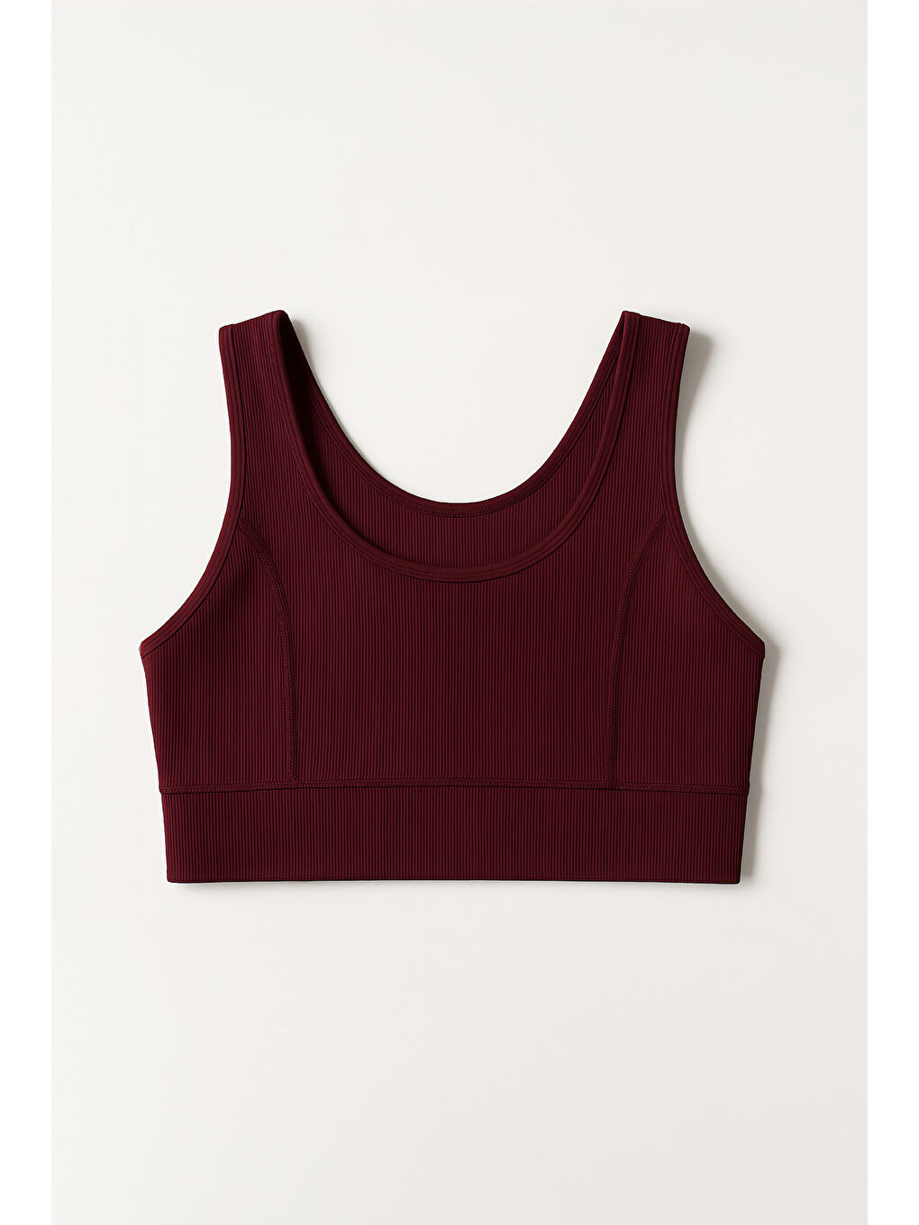 Bordo Kalın Askılı Toparlayıcı Ripli Spor Büstiyer-2