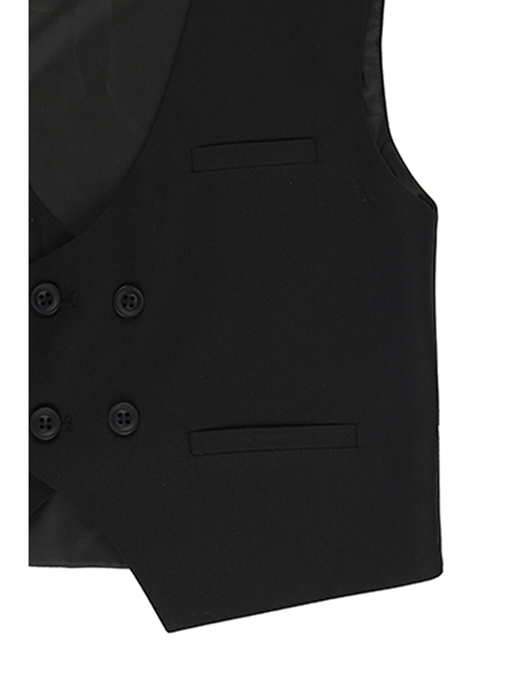 Erkek Çocuk Yelekli Siyah Smokin-1