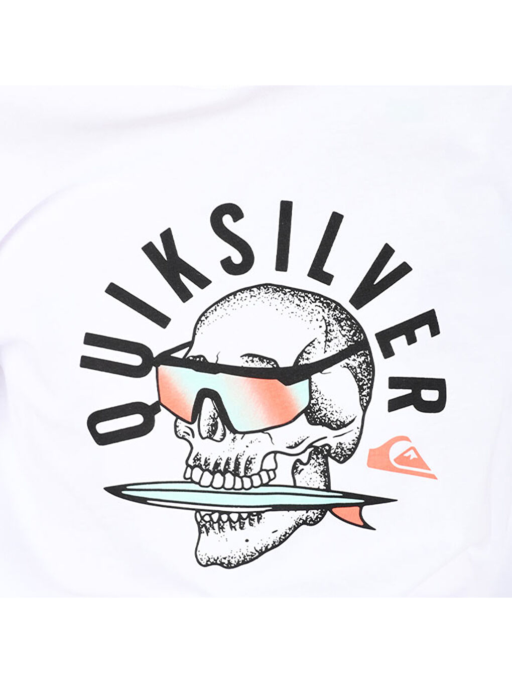 Beyaz Qsrockinskull Erkek Renkli Tişört-4