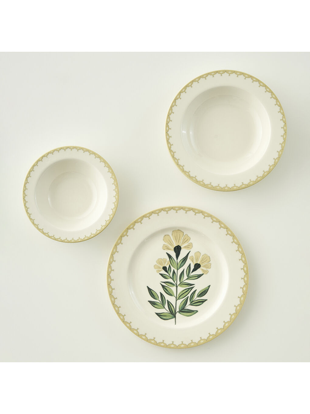 Karışık Lena Porselen 12 Parça 4 Kişilik Yemek Takımı-6