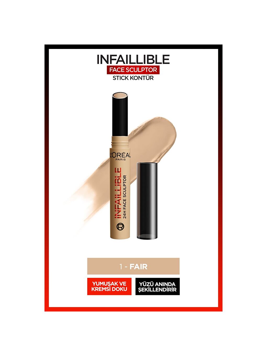 L'Oréal Paris Infaillible Face Sculpter Stick Kontür - Fair-6