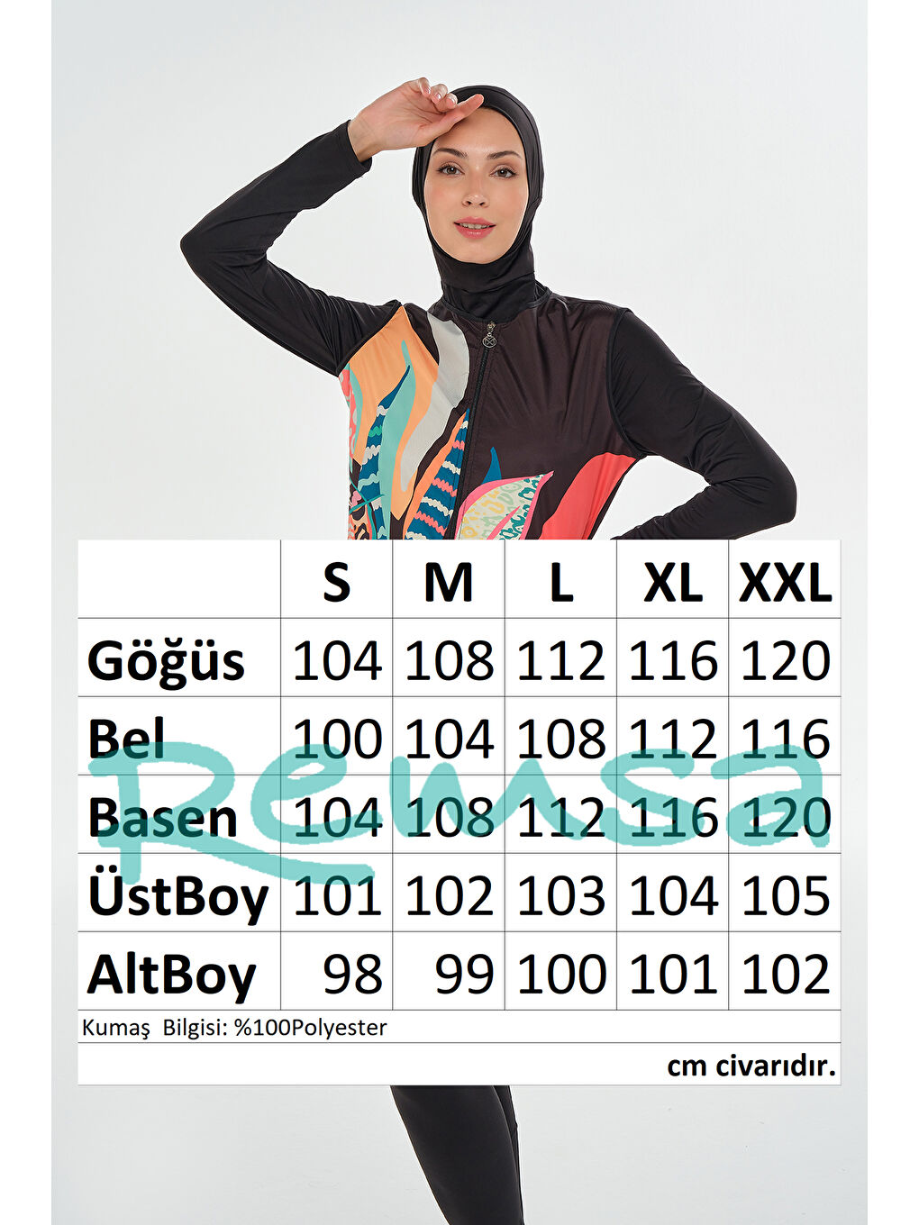 Tam Kapalı Tesettür Mayo 2302 Siyah-3