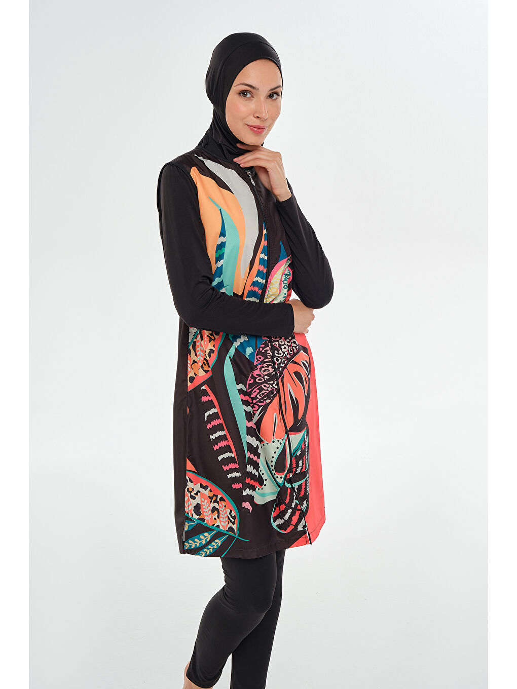 Tam Kapalı Tesettür Mayo 2302 Siyah-4