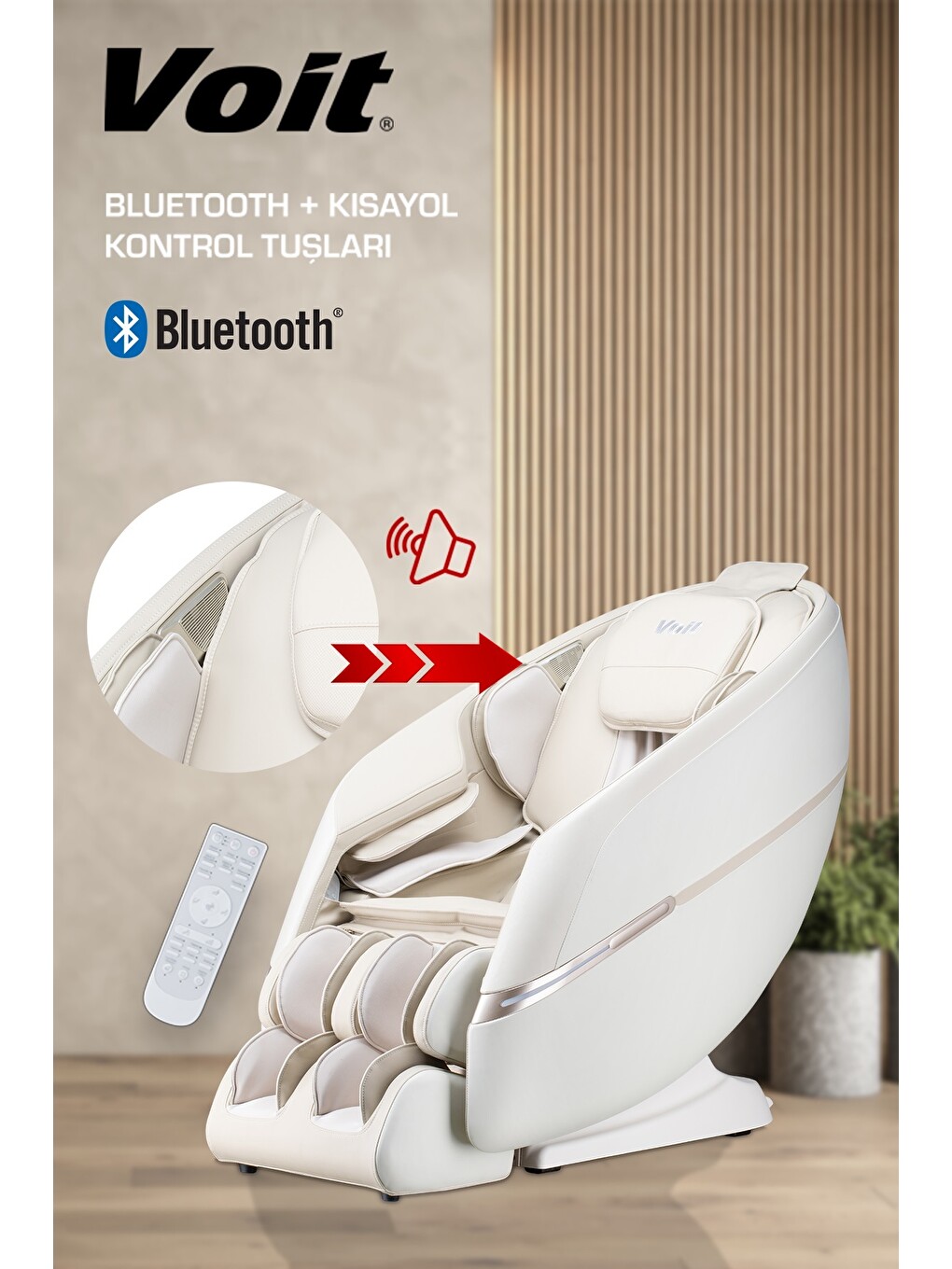 Zero Gravity Masaj Koltuğu 3d Masaj Kumandalı Bluetooth Hoparlörlü Montaj Gerektirmez-6