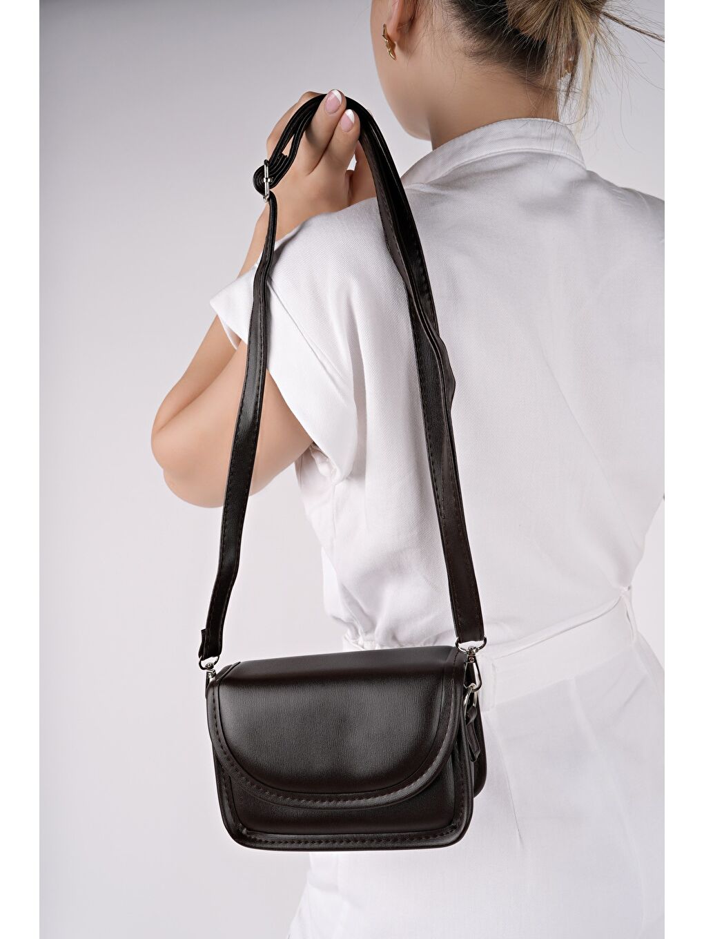 Siyah DUFT Kadın Omuz Çantası-1