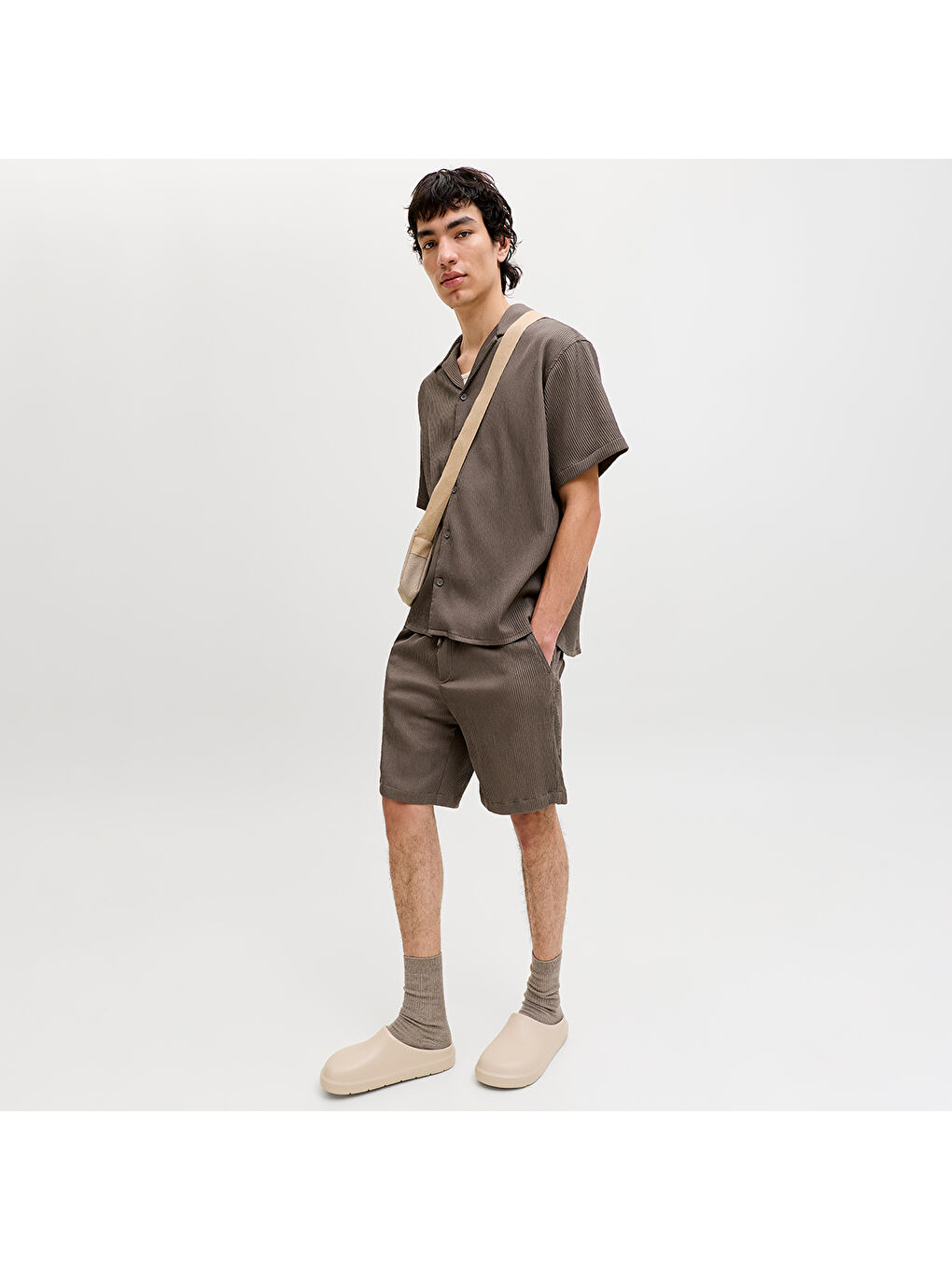 Jaiden Harrison Jogger Regular Erkek Kahverengi Şort-3
