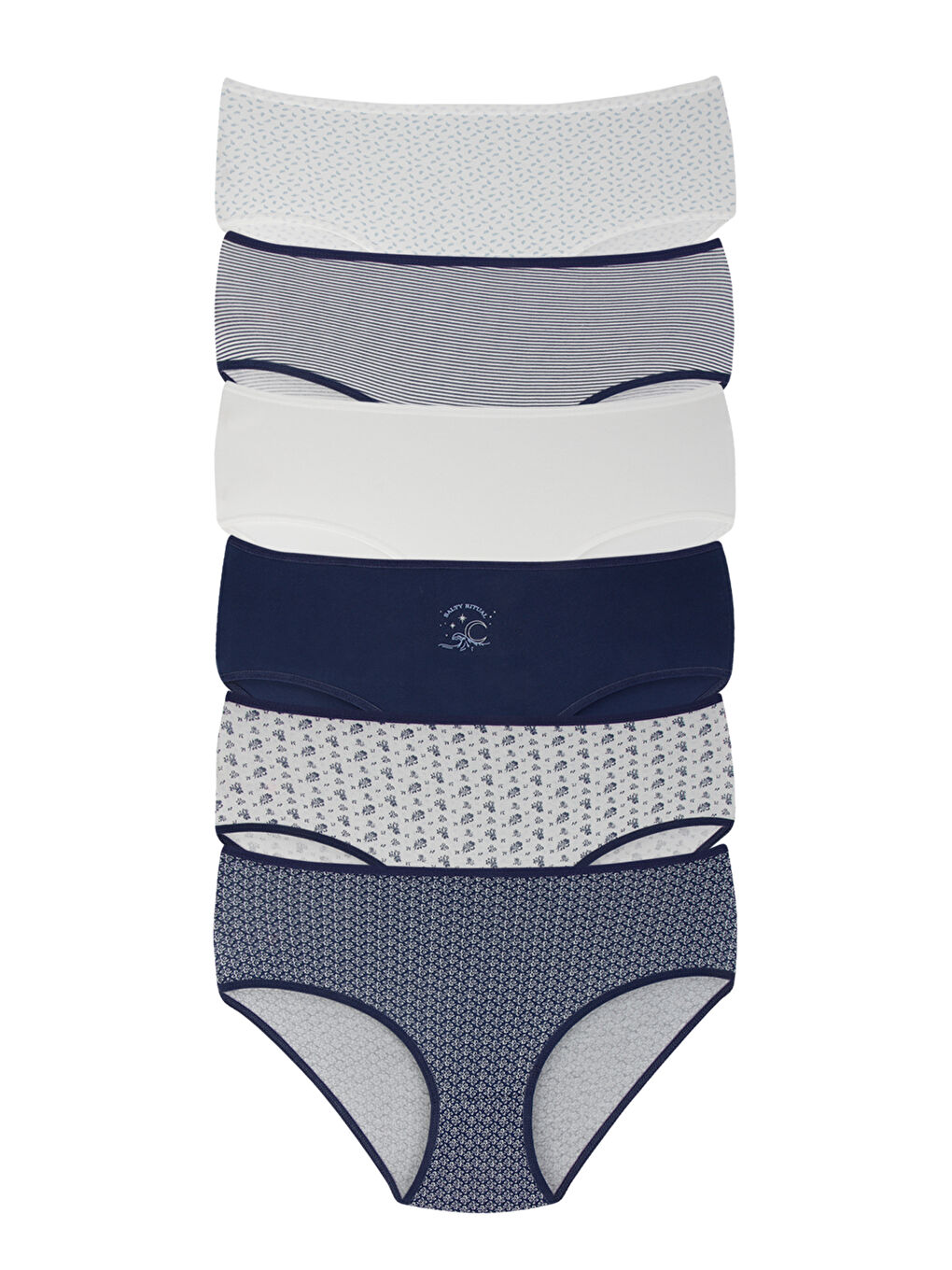Karışık Kadın Pamuklu Külot 6'lı Paket-1