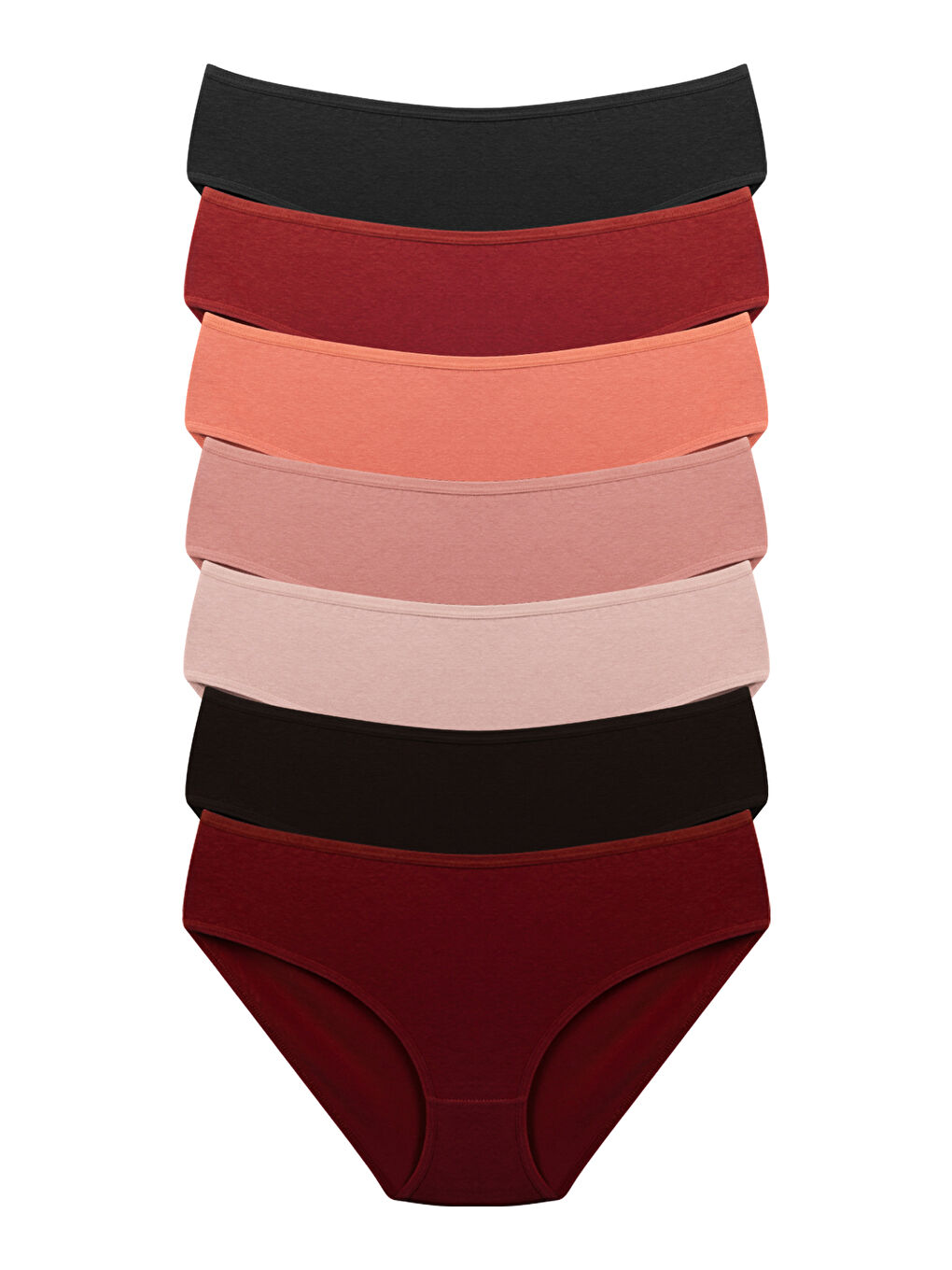 Karışık Kadın Çok Renkli Pamuklu Külot 7'li Paket