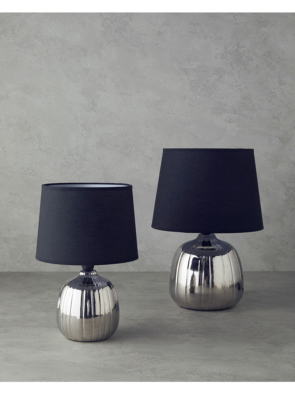 Gri Belva Seramik Abajur Silver-3