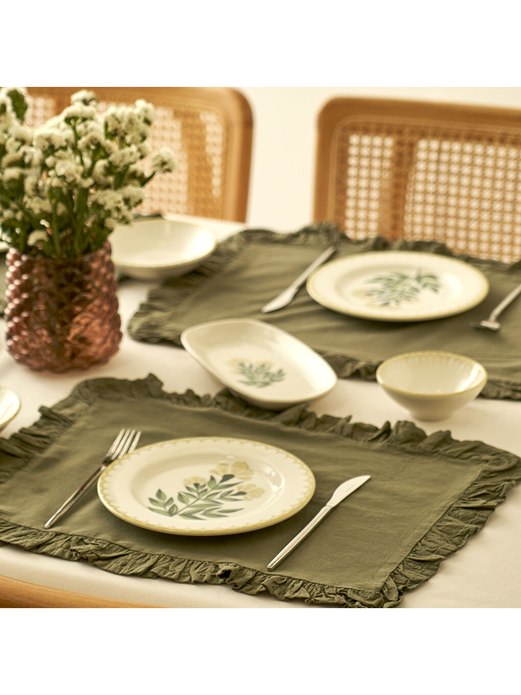 Karışık Lena Porselen 10 Parça 4 Kişilik Kahvaltı Takımı-1