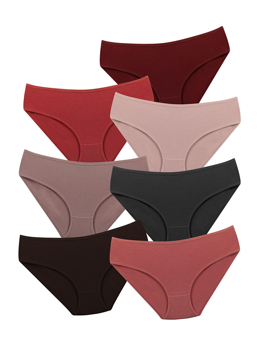 Karışık Kadın Çok Renkli Pamuklu Külot 7'li Paket-1