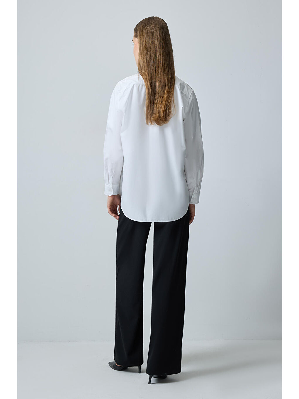 Siyah Yüksek Bel Palazzo Pantolon-3