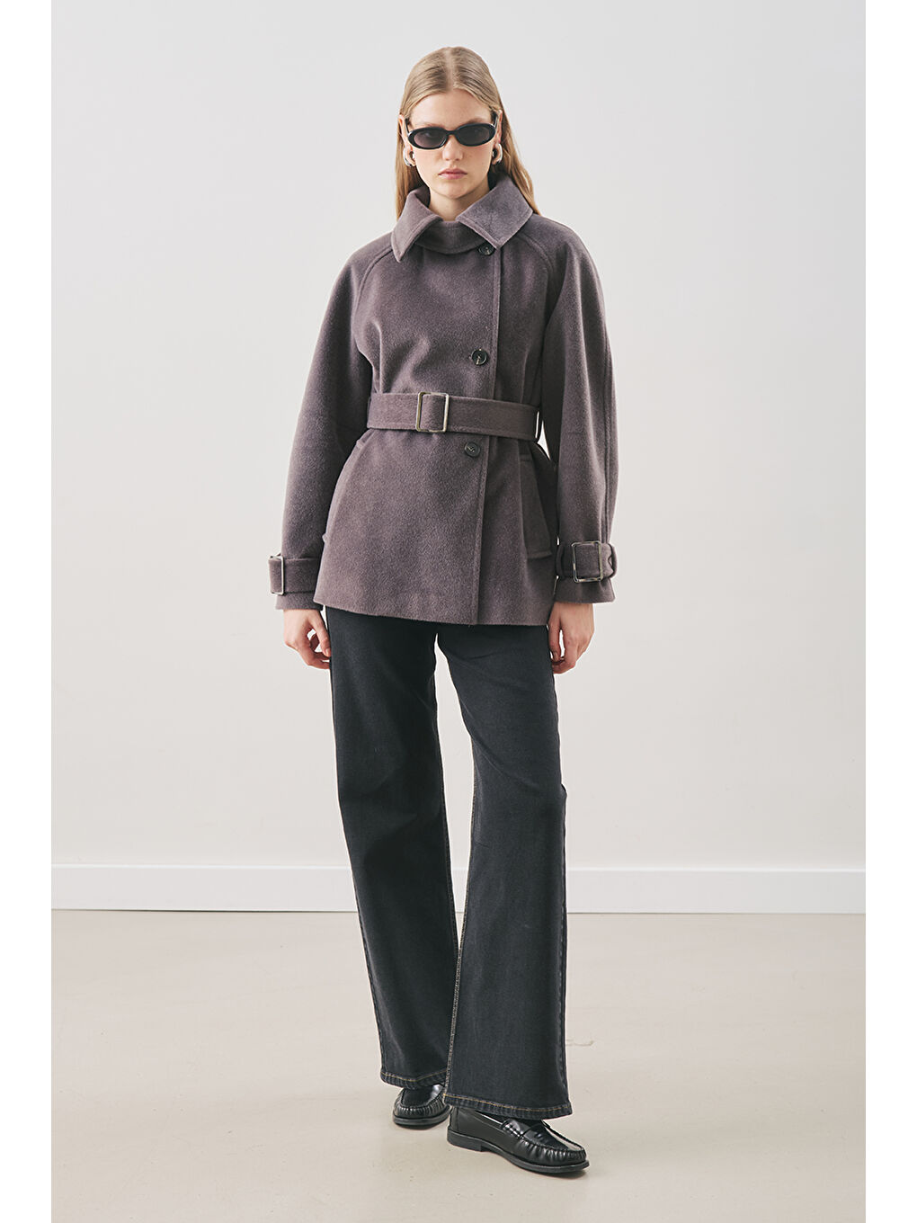 Premıum Kaşe Geniş Kaban Antrasit