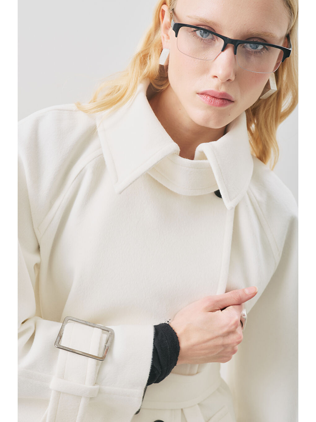 Premıum Kaşe Geniş Kaban Ekru-4