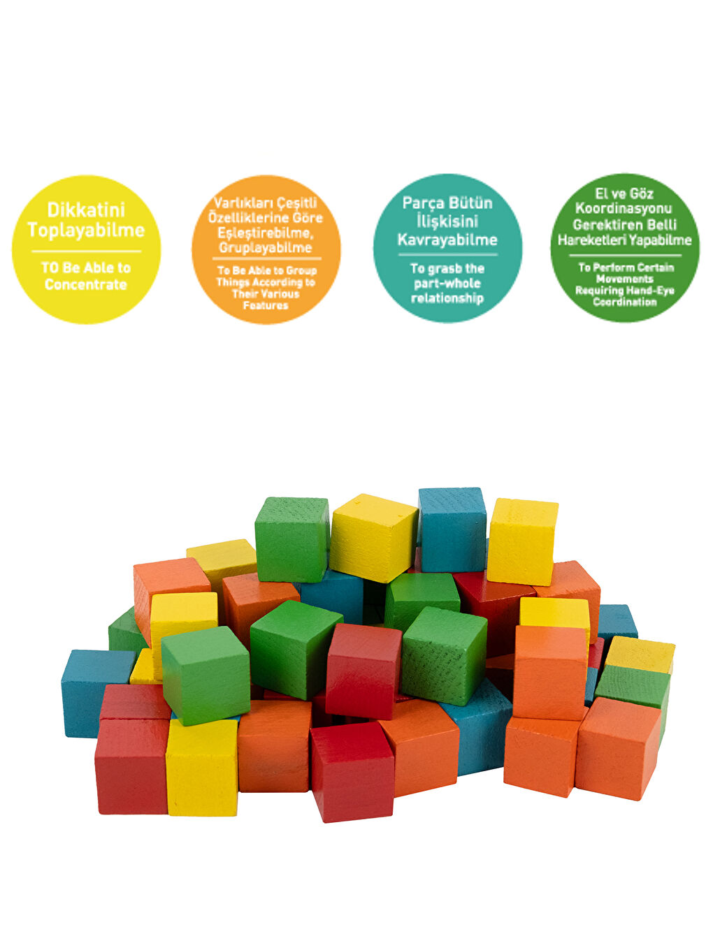 Renkli Ahşap Küpler-2
