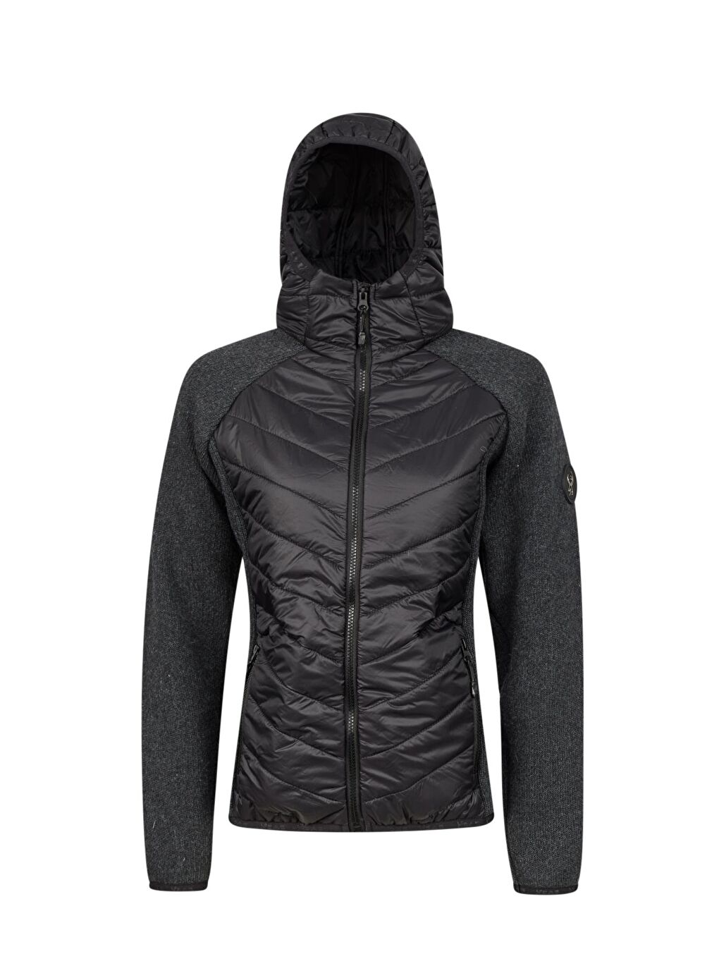 Lisa Kadın Kapüşonlu Tam Fermuarlı Sweat Siyah