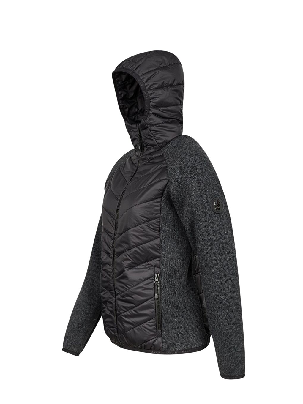 Lisa Kadın Kapüşonlu Tam Fermuarlı Sweat Siyah-1