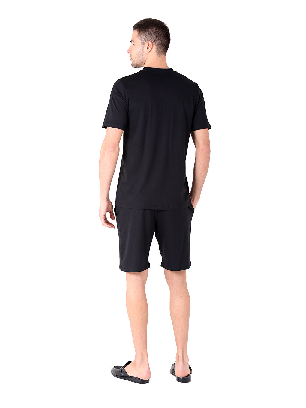 Siyah Şort Pijama Takımı SİYAH-1