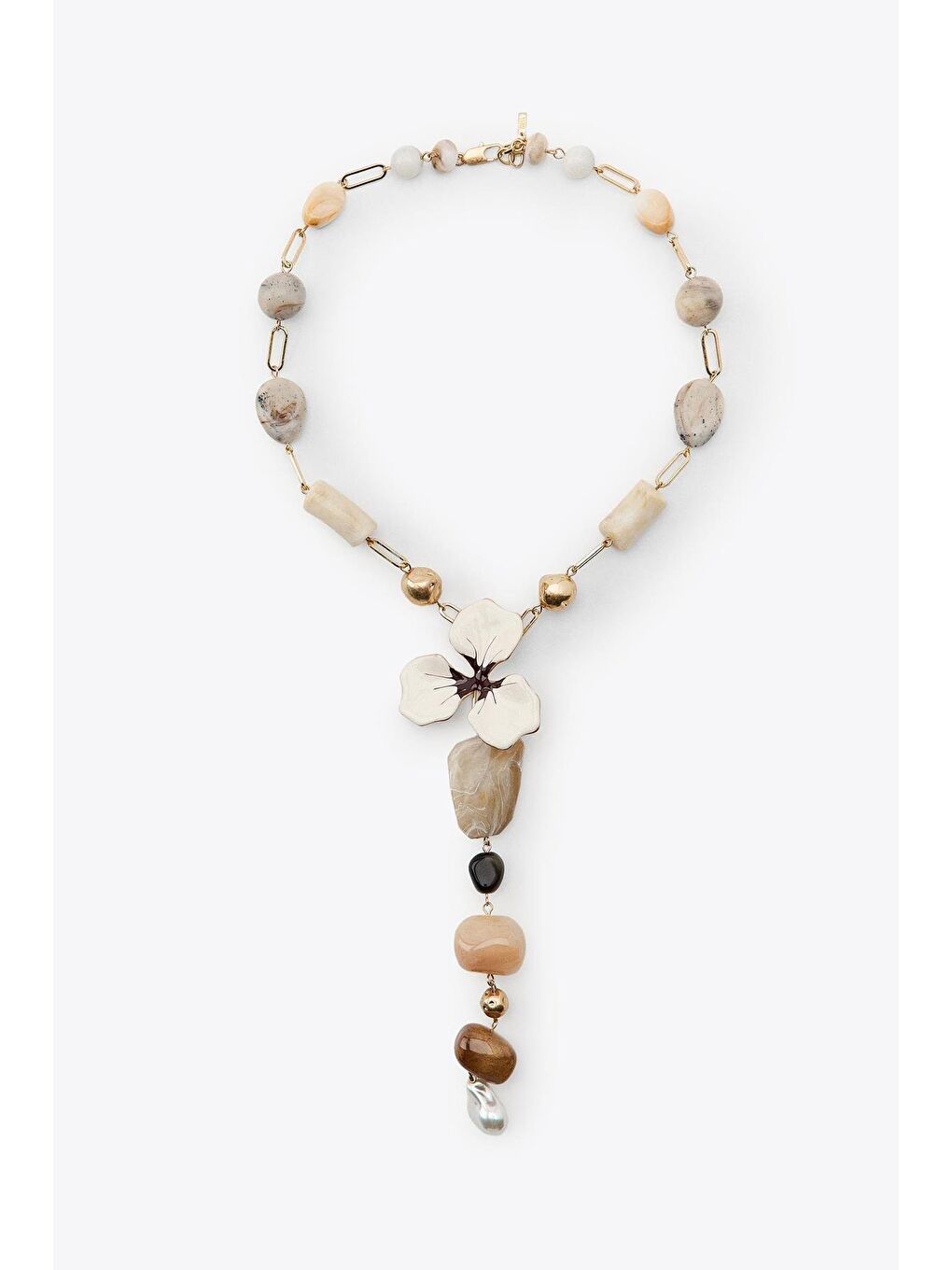 Sarı Naturel Çiçek Kolye