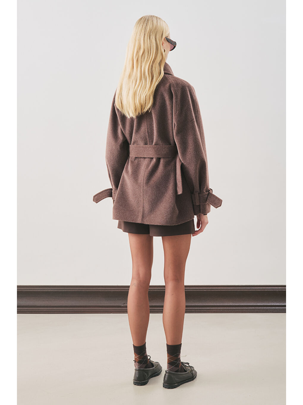 Premıum Kaşe Geniş Kaban Kahverengi-7