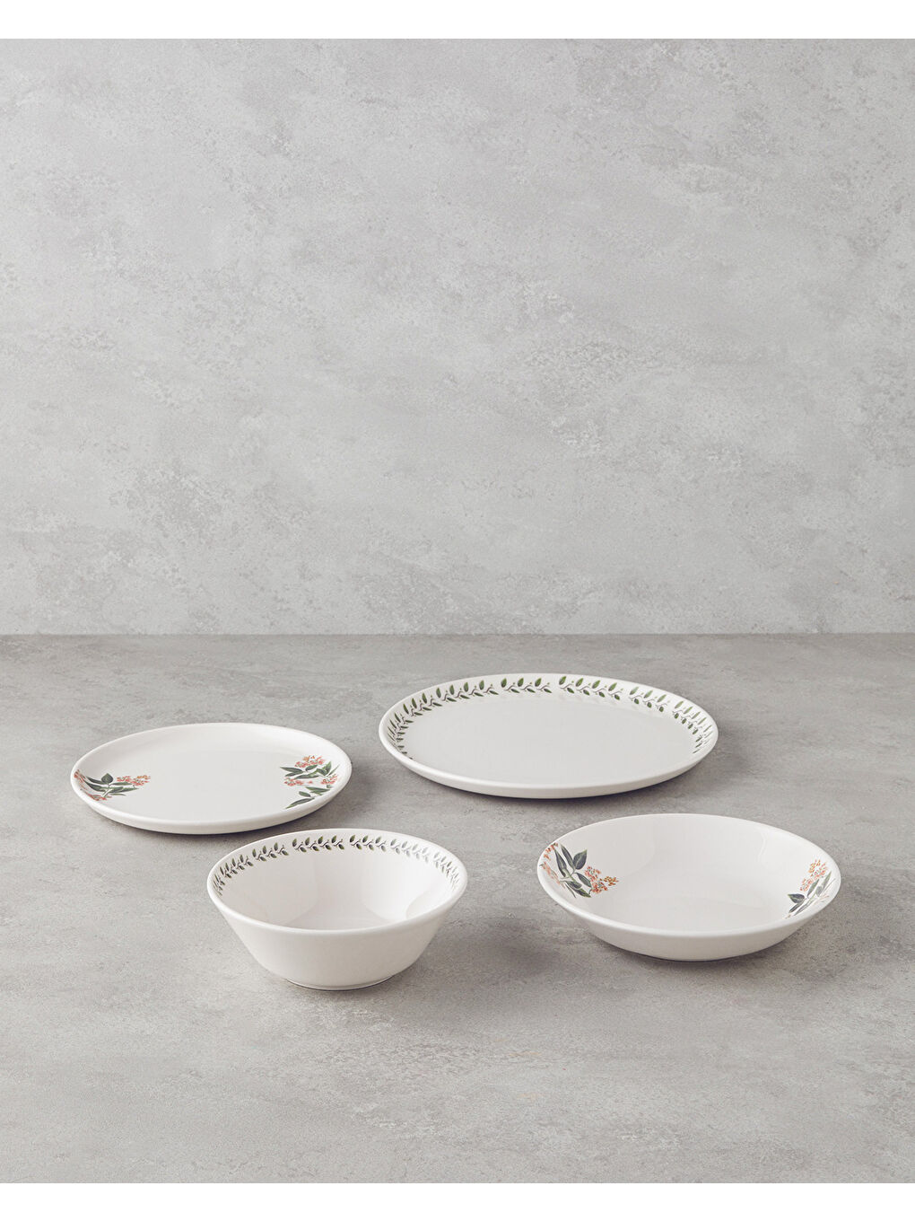 Elena Seramik Yemek Takımı 16 Parça 4 Kişilik Yeşil-Turuncu-3