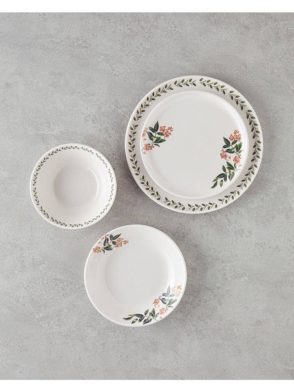 Elena Seramik Yemek Takımı 16 Parça 4 Kişilik Yeşil-Turuncu-4