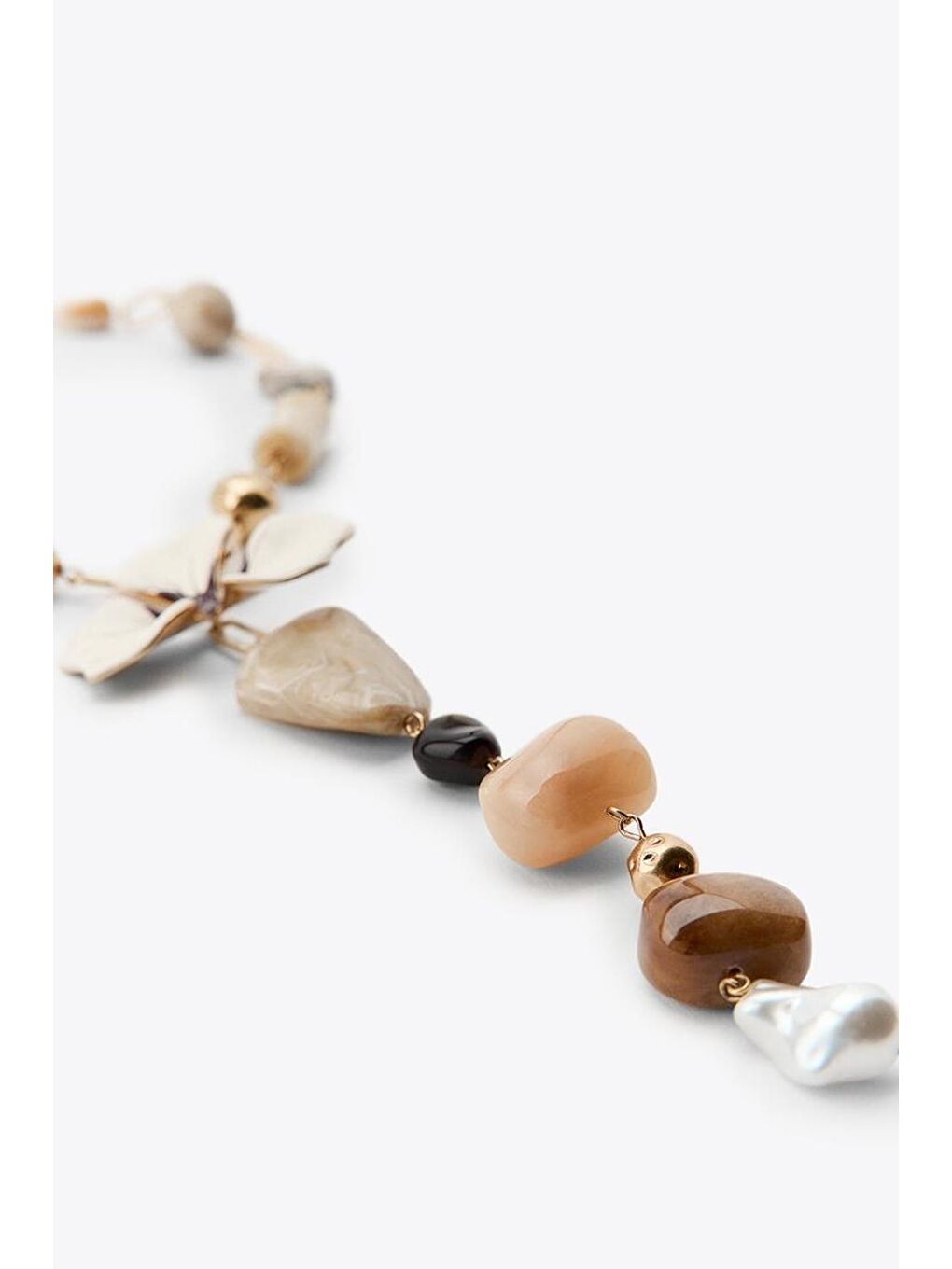 Sarı Naturel Çiçek Kolye-3