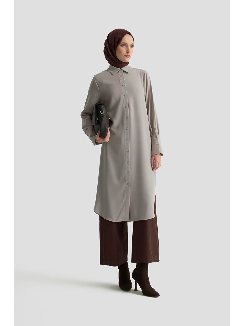 Tunik Elbise 25Kd1017 Bej-1