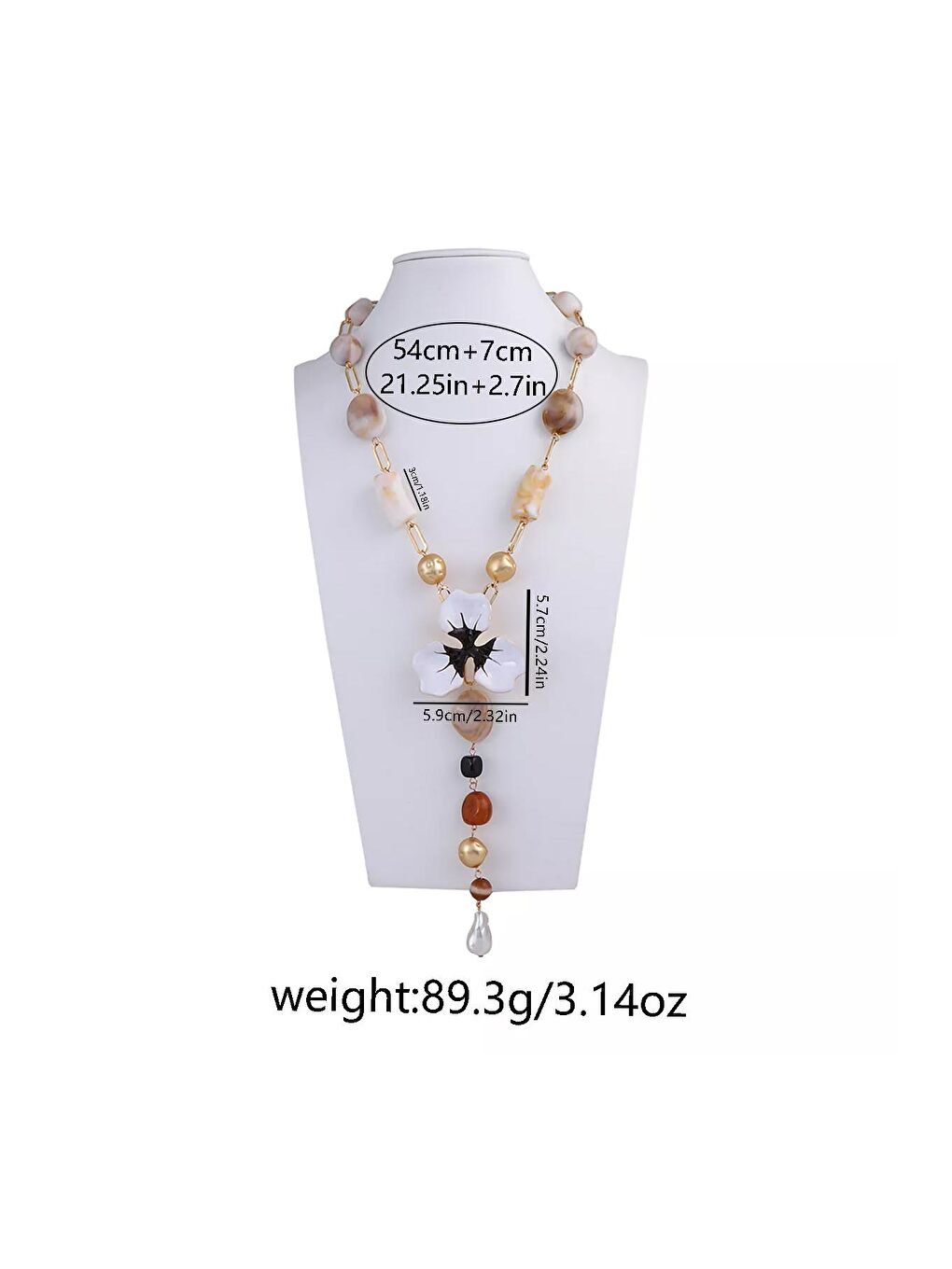 Sarı Naturel Çiçek Kolye-6