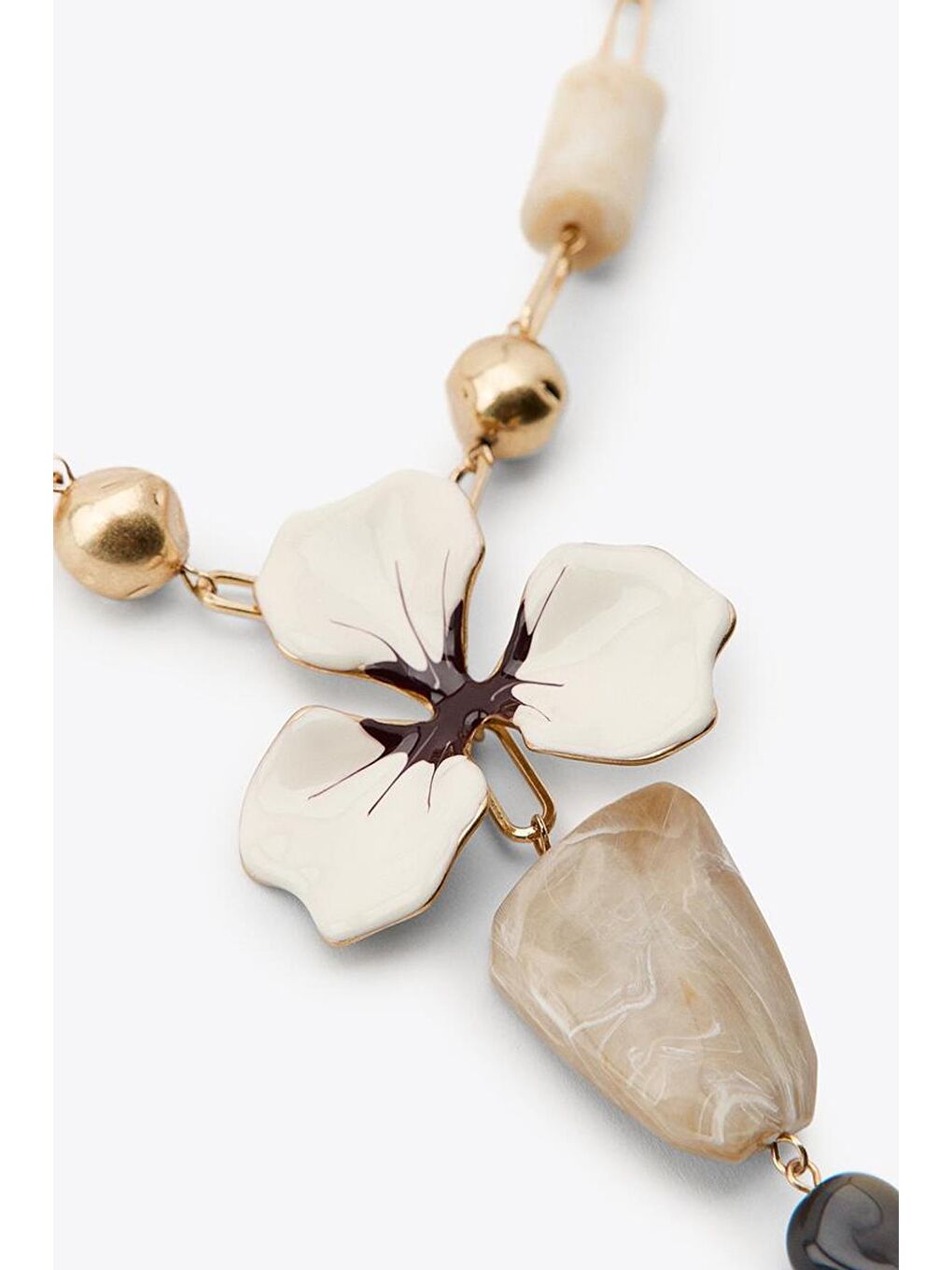 Sarı Naturel Çiçek Kolye-8