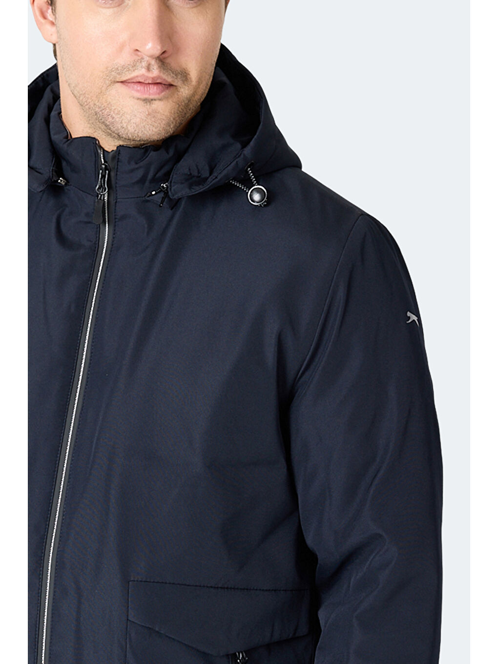 GRAVEL Erkek Kapüşonlu Lacivert Mont & Kaban-1