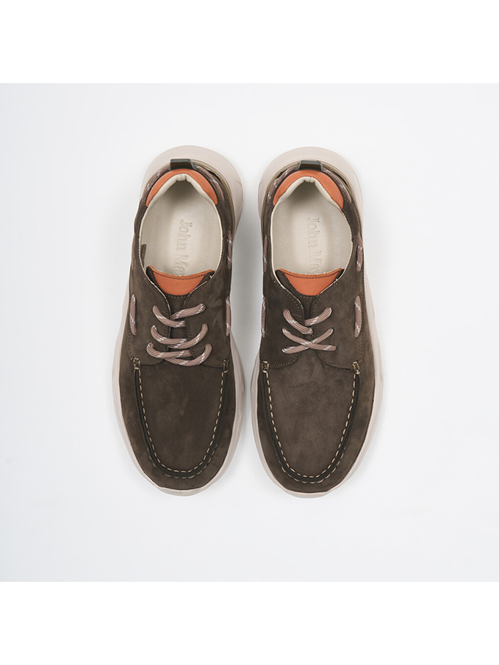 Haki Erkek Sneaker Og-2410 300-137t-etiket 92 Duman Nubuk-turuncu Dana Süet Tersi-4