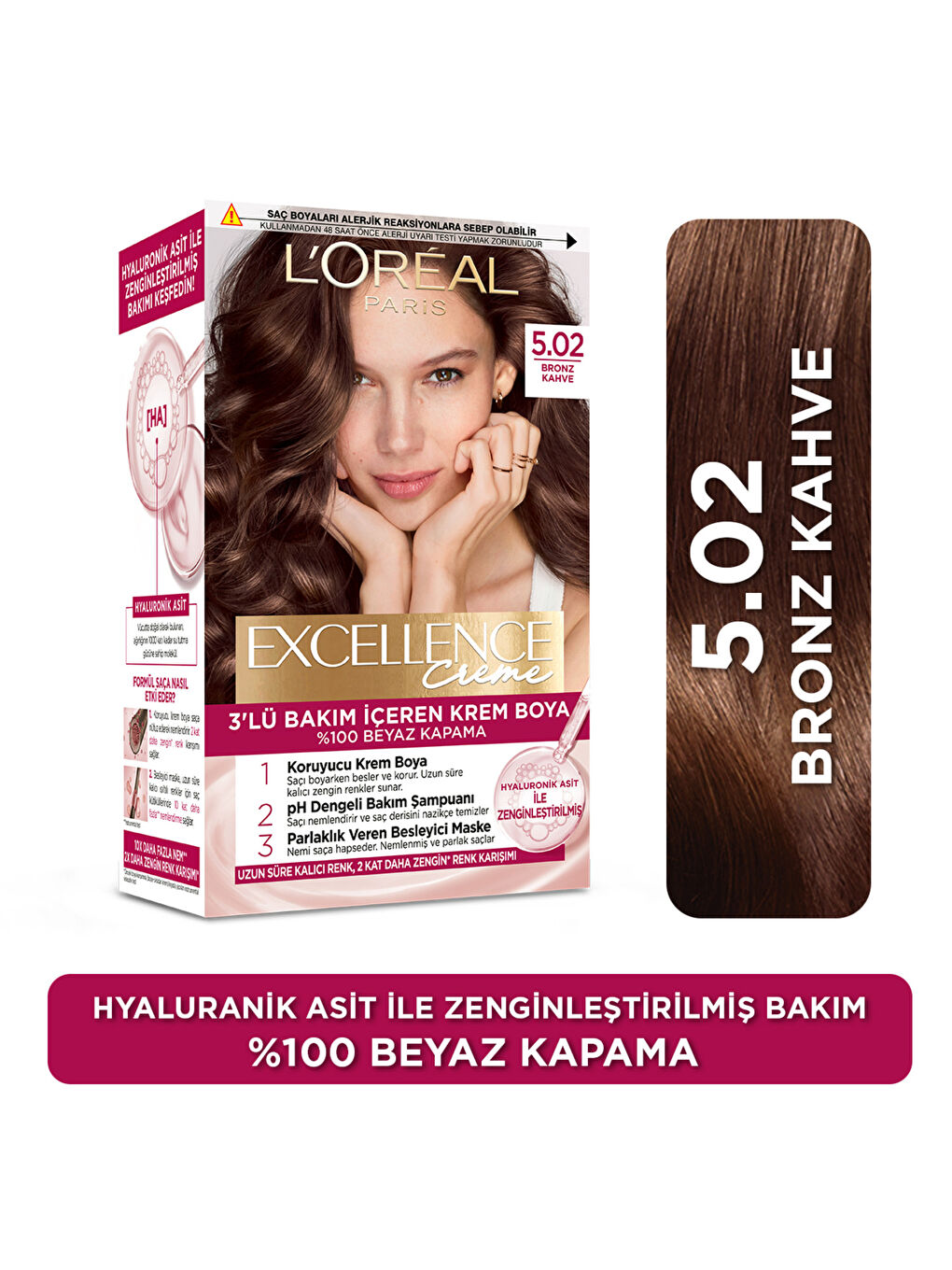 Excellence Creme Saç Boyası 5.02 Bronz Kahve