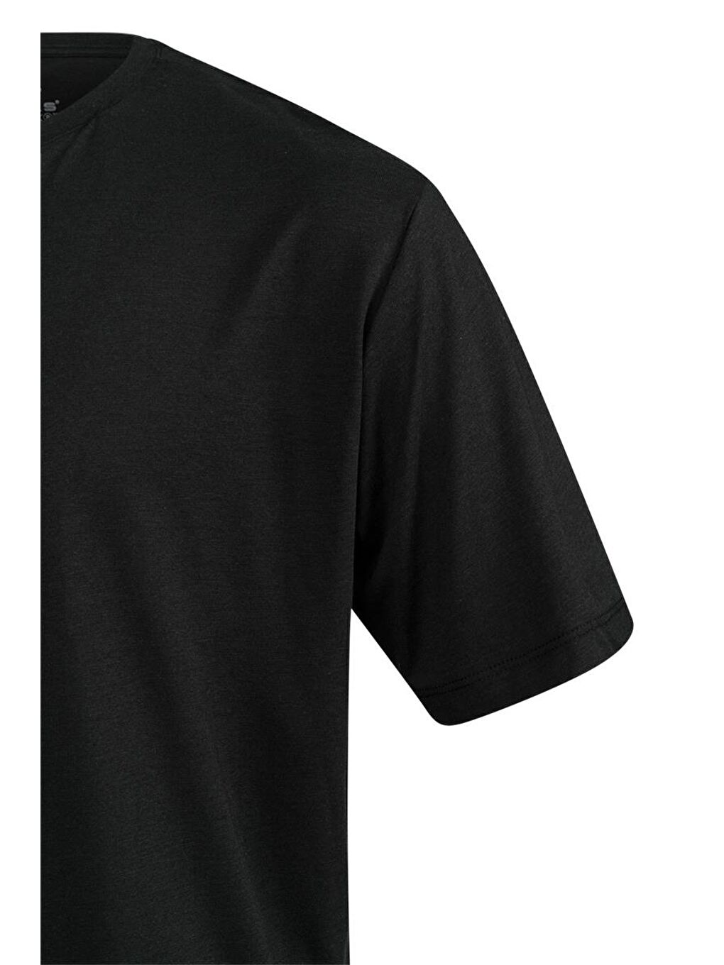 Siyah Axel Erkek Bisiklet Yaka T-shirt-2