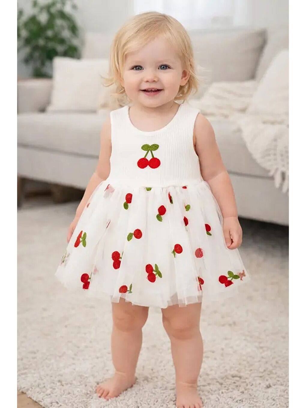 Beyaz Kız Bebek Çıtçıtlı Alt Elbise-2