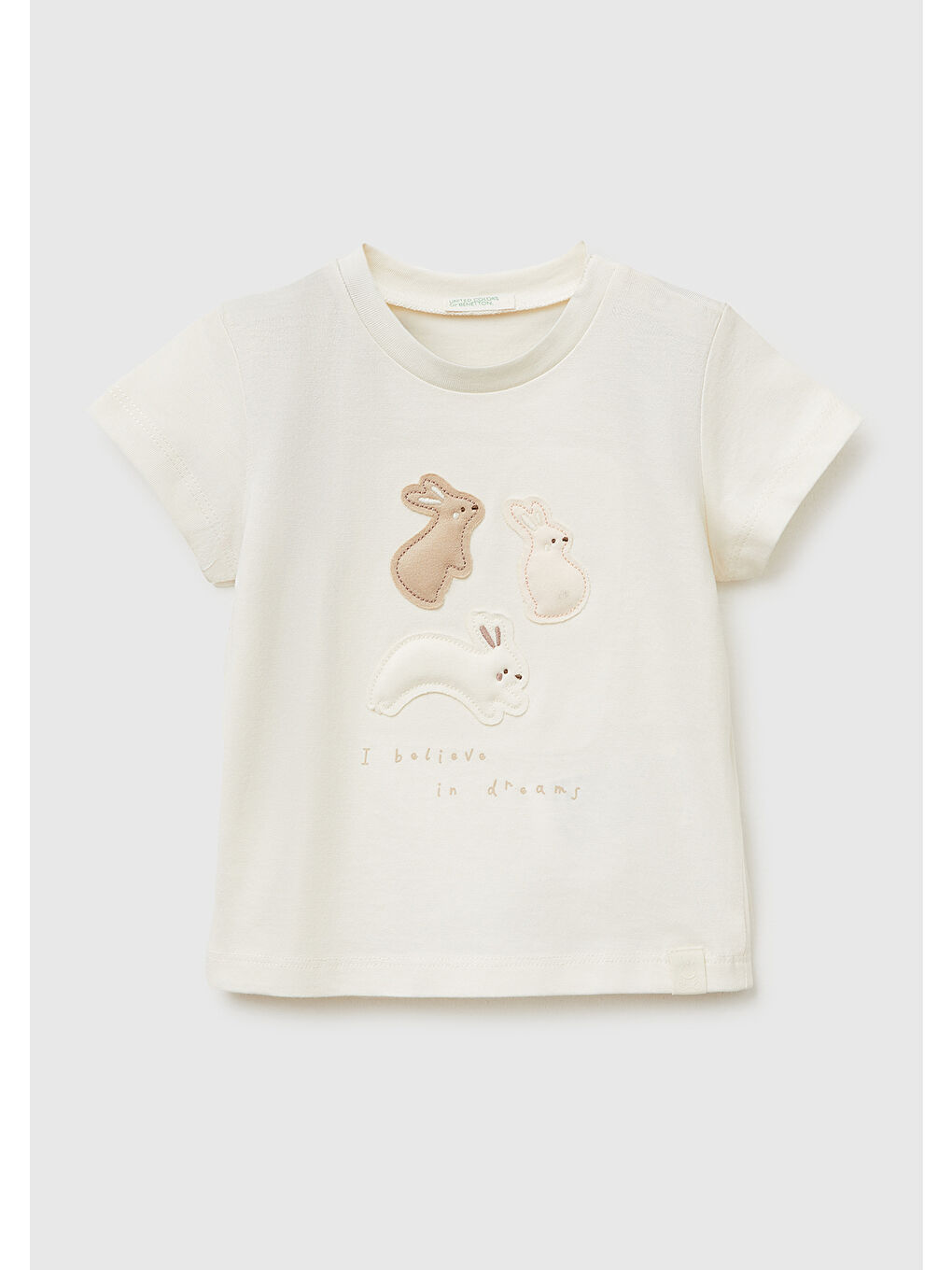 Karışık Bebek Omzu Gizli Çıtçıtlı Baskılı Nakışlı Bisiklet Yaka T-Shirt