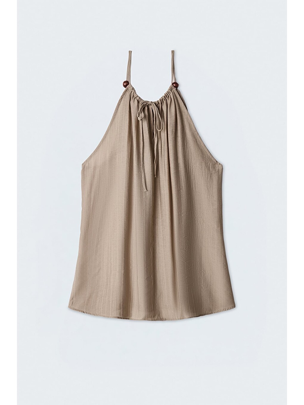 Kahverengi Aksesuar Detaylı Bluz - Camel-3