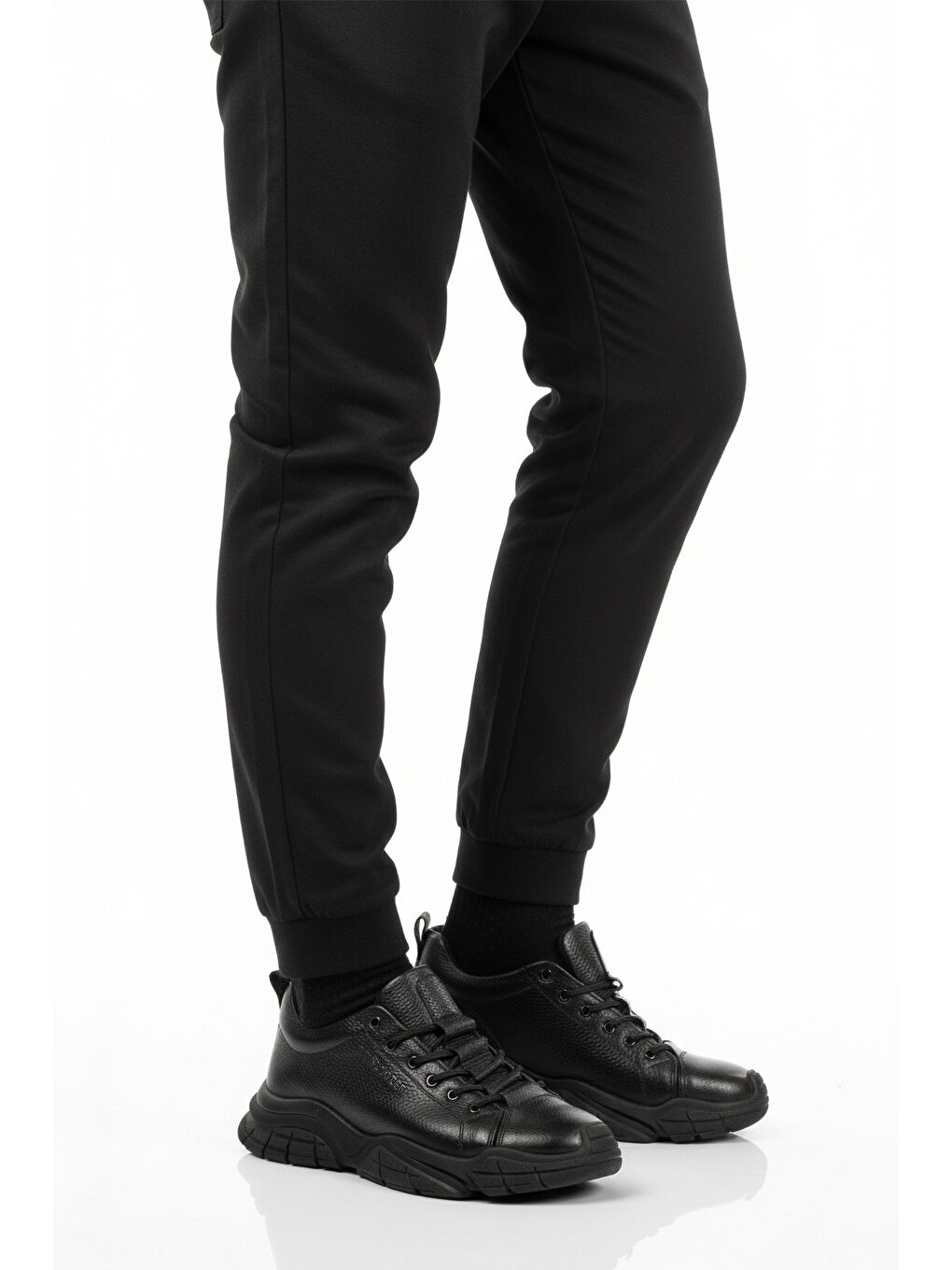 Siyah Floter Hakiki Deri Dar Kalıp Erkek Casual Ayakkabı 260037 M