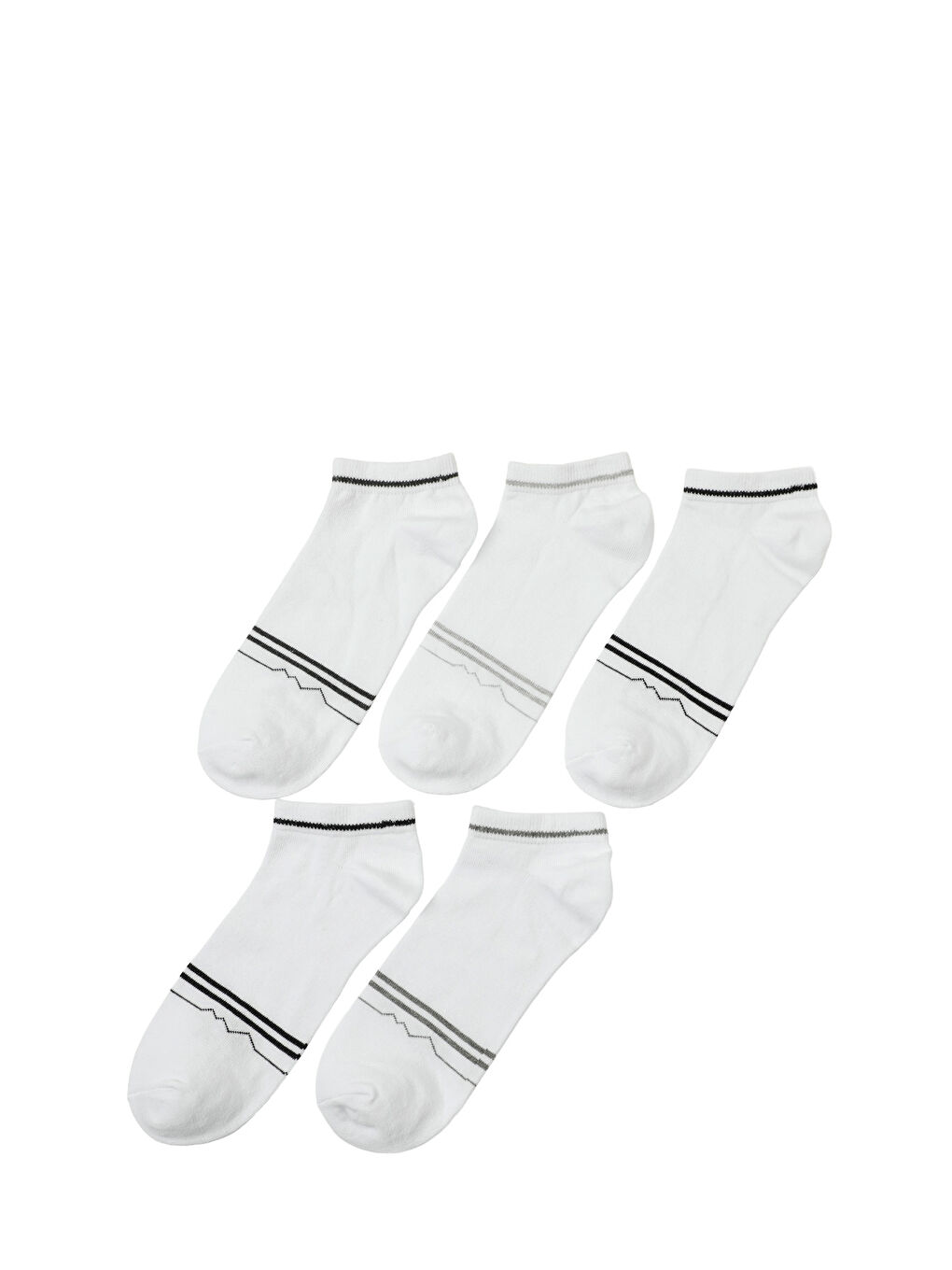 KEYA 5LI PTK-M 5PR Beyaz Erkek 5'li Patik Çorap